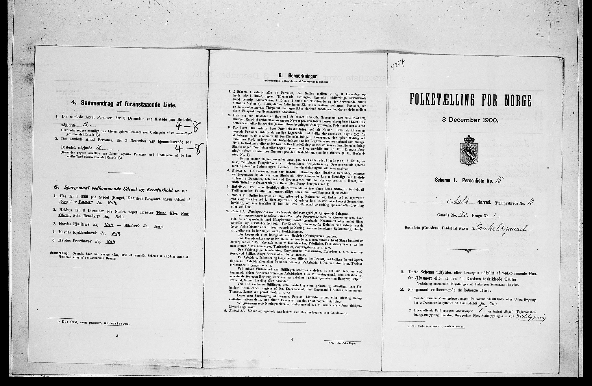 RA, Folketelling 1900 for 0619 Ål herred, 1900, s. 828