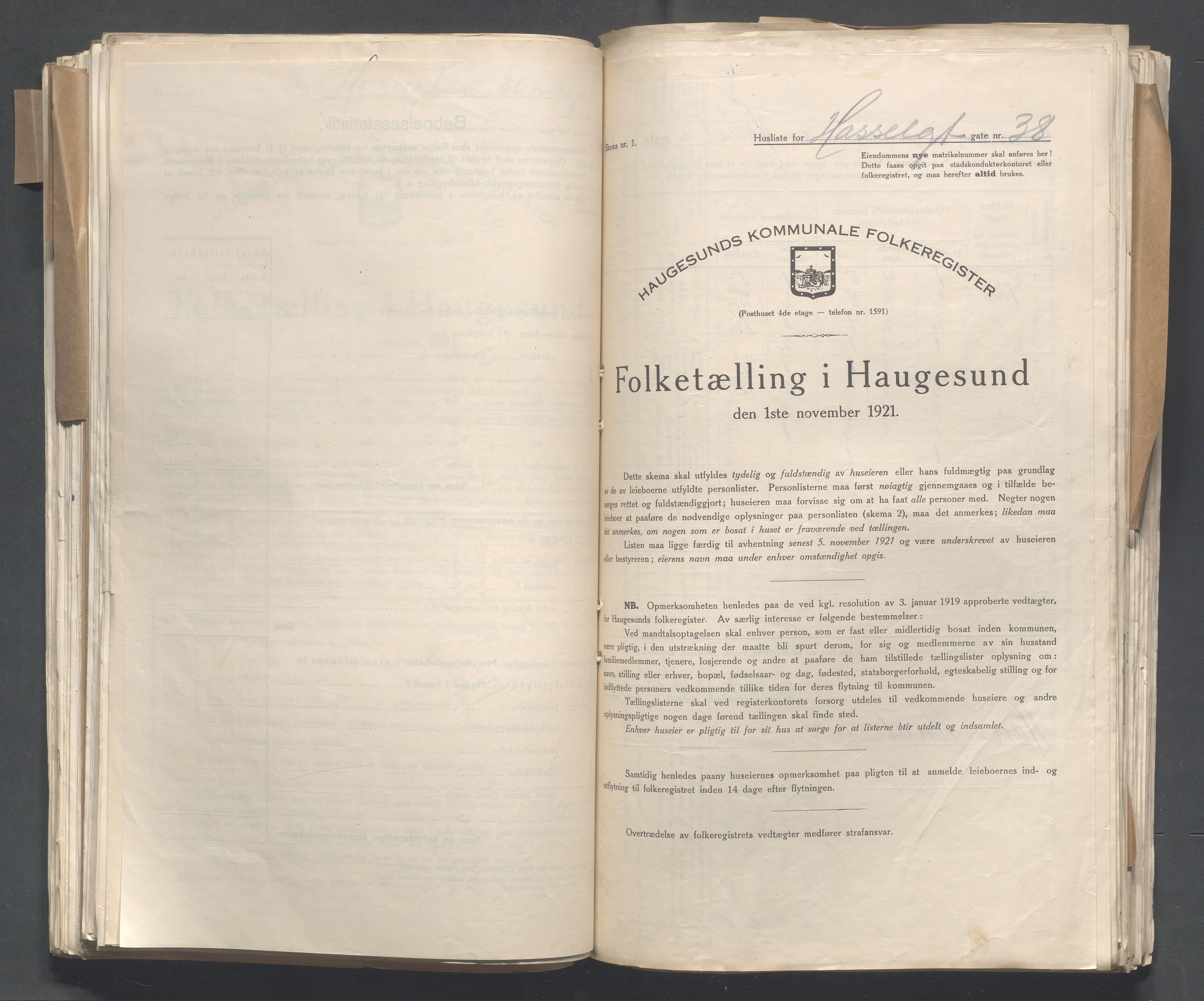 IKAR, Kommunal folketelling 1.11.1921 for Haugesund, 1921, s. 6059