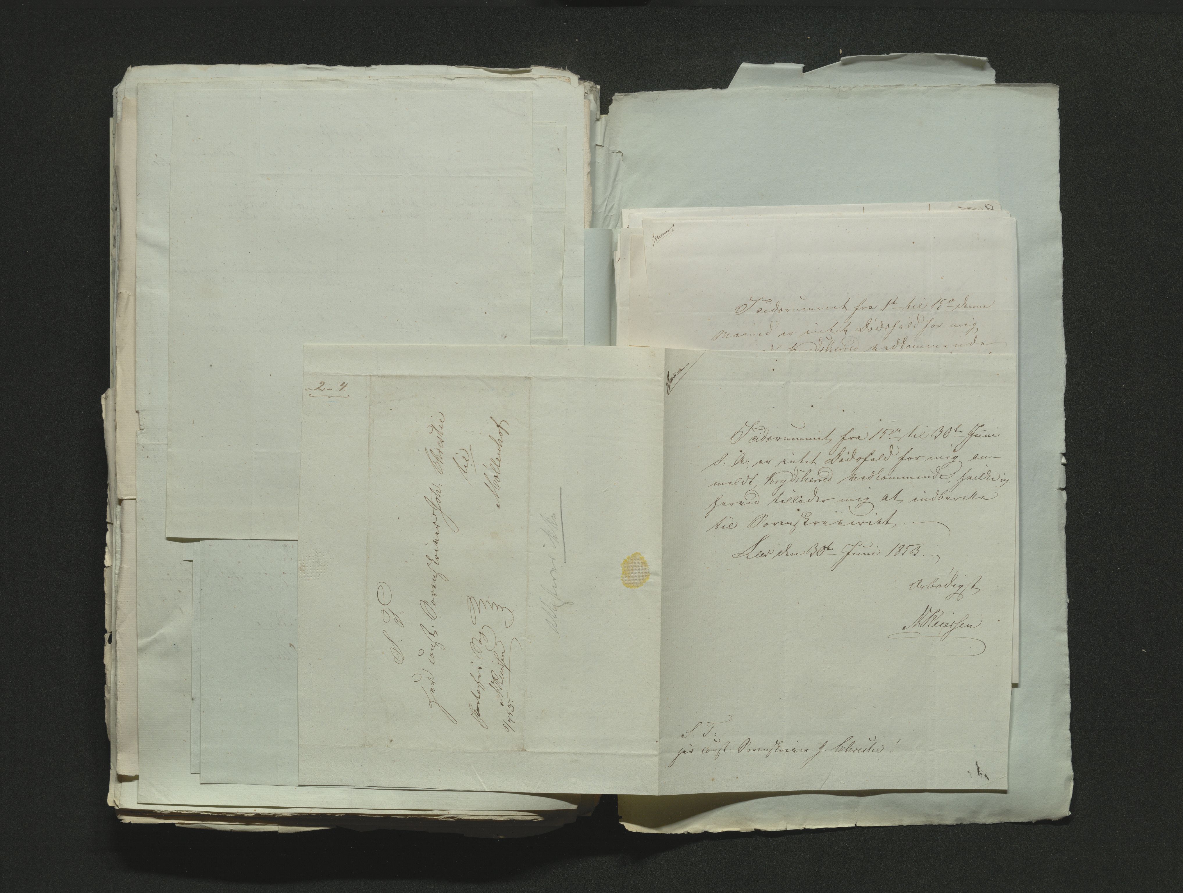 Eiker, Modum og Sigdal sorenskriveri, AV/SAKO-A-123/H/Ha/Hab/L0008: Dødsfallsmeldinger, 1850-1853