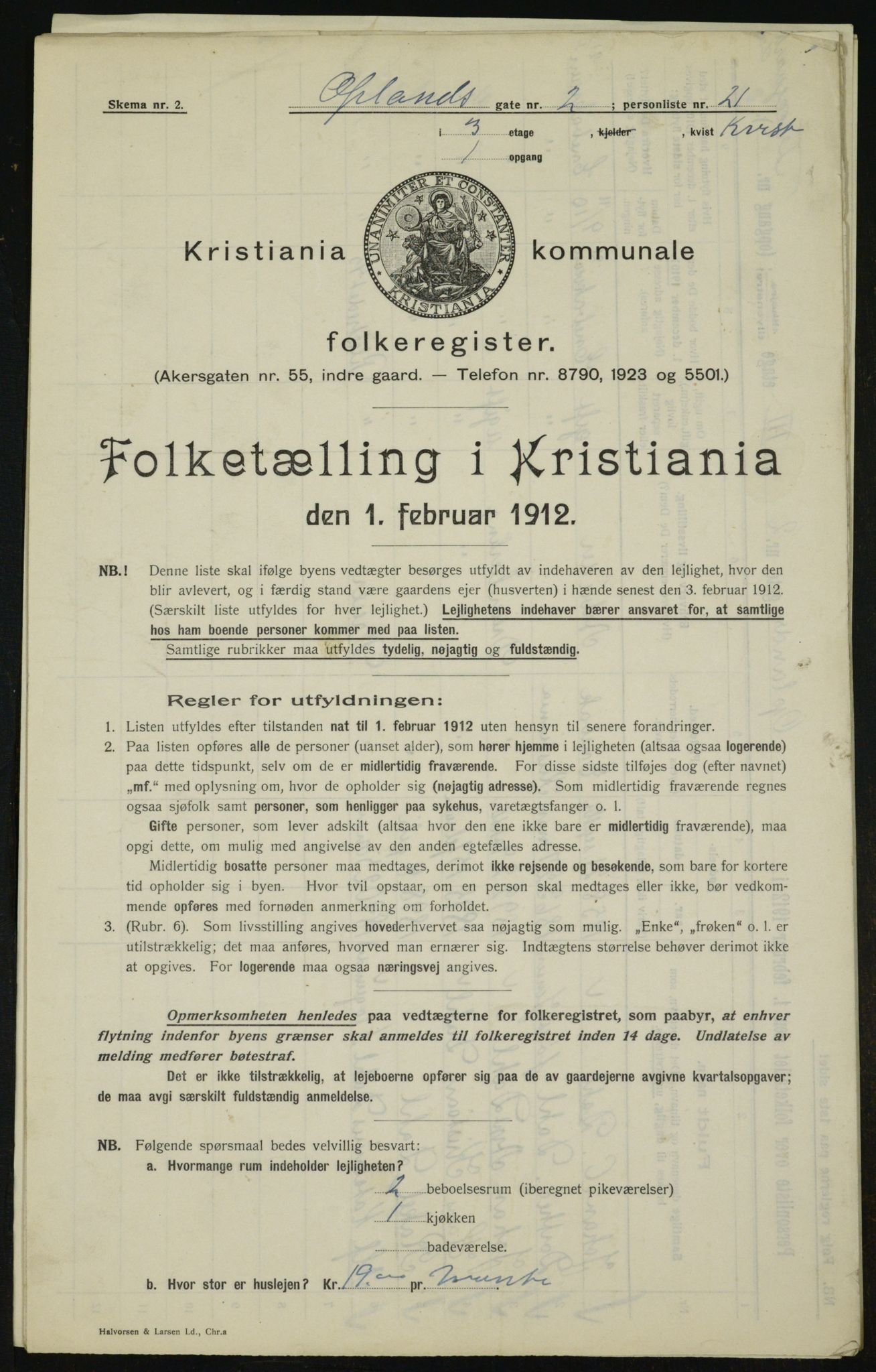 OBA, Kommunal folketelling 1.2.1912 for Kristiania, 1912, s. 76318