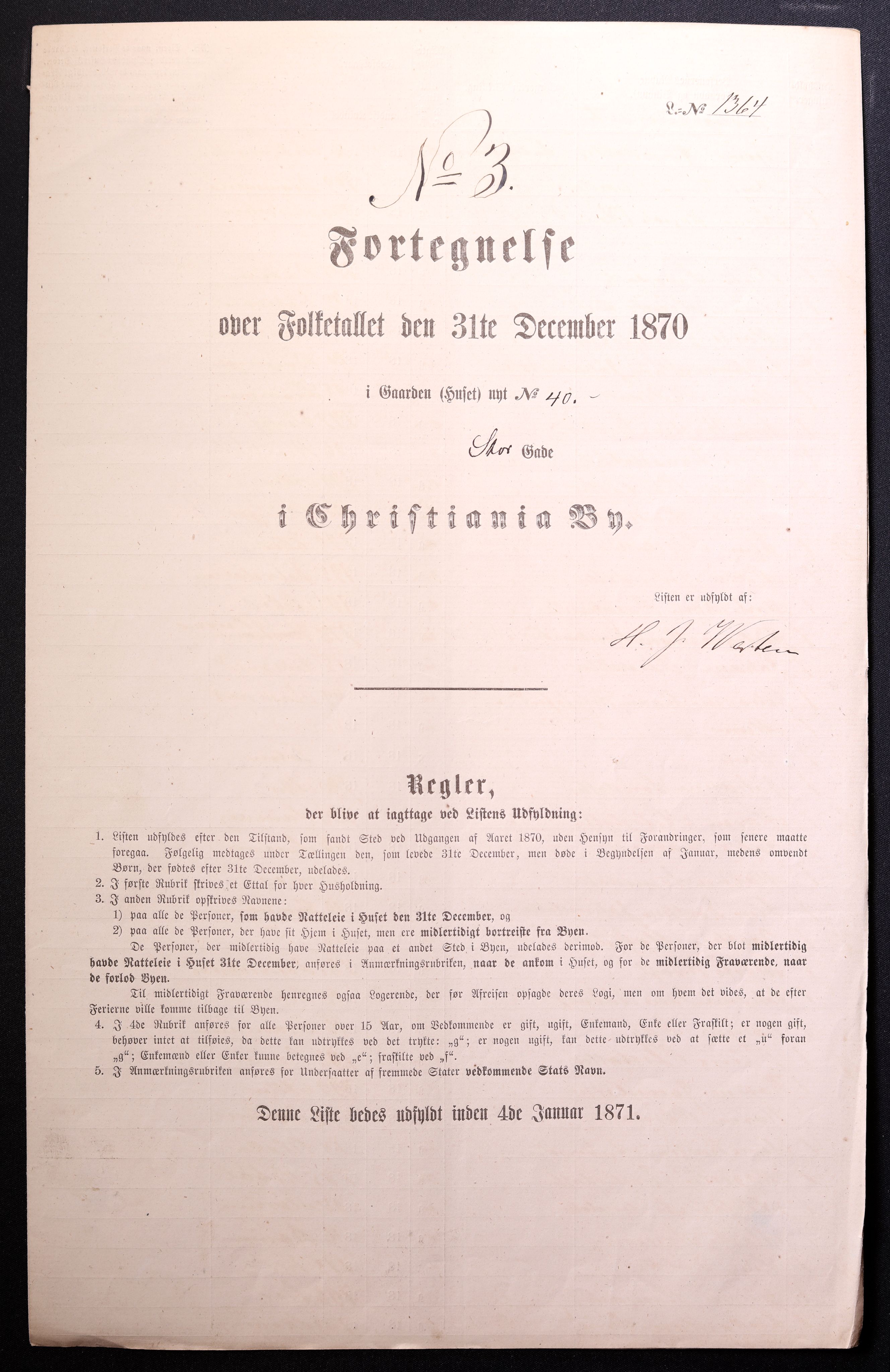 RA, Folketelling 1870 for 0301 Kristiania kjøpstad, 1870, s. 3929