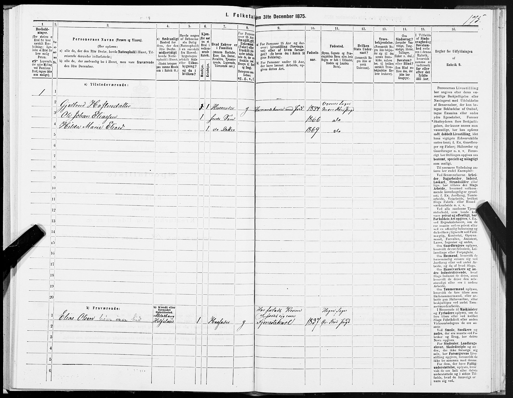 SAT, Folketelling 1875 for 1714P Nedre Stjørdal prestegjeld, 1875, s. 4175