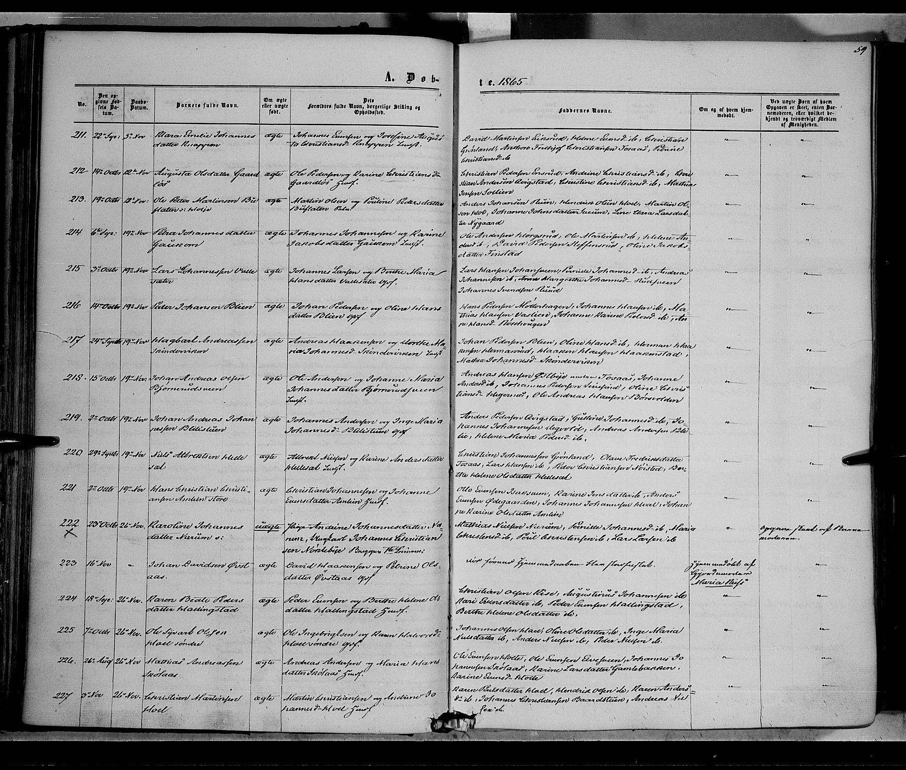 Vestre Toten prestekontor, SAH/PREST-108/H/Ha/Haa/L0007: Ministerialbok nr. 7, 1862-1869, s. 59