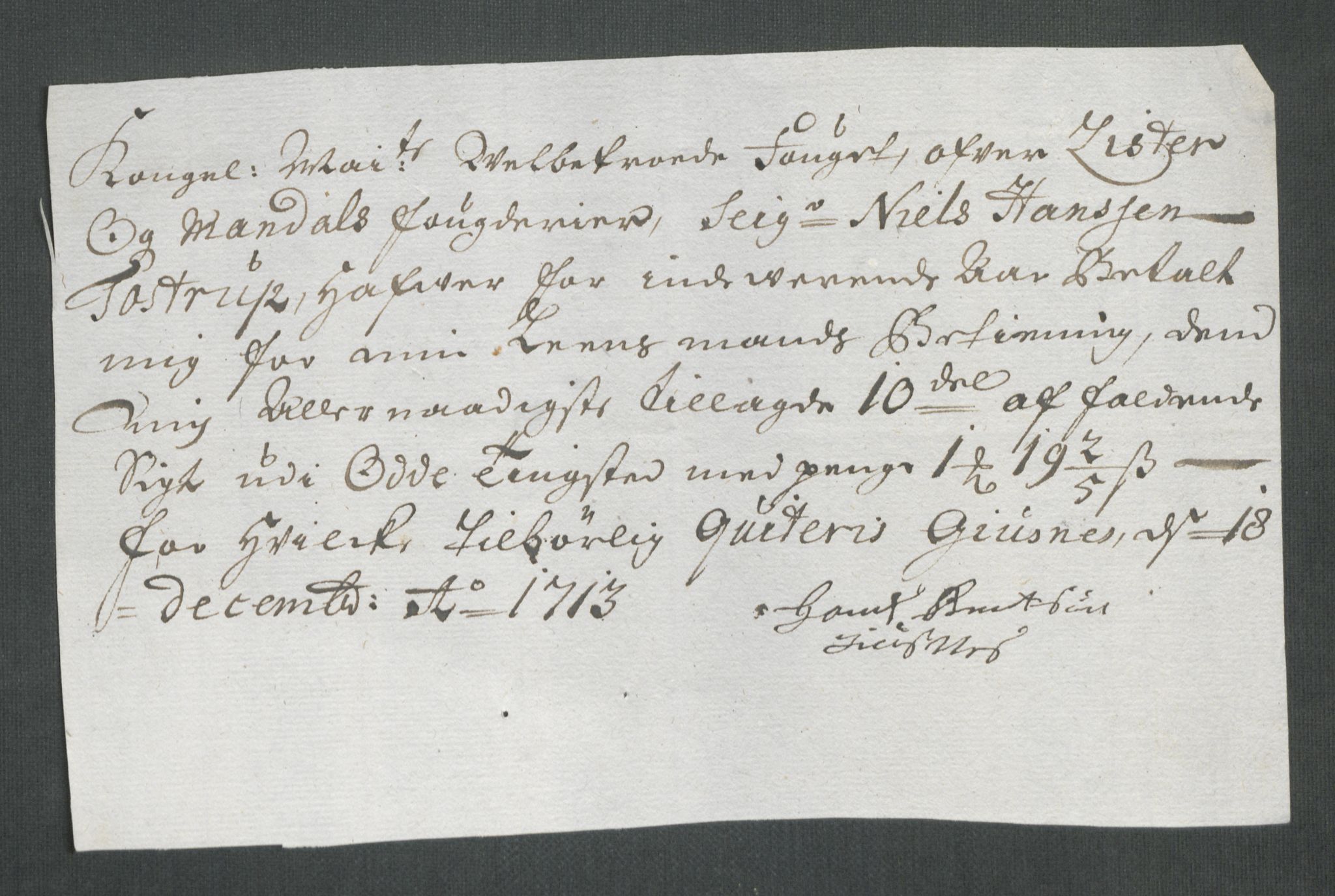 Rentekammeret inntil 1814, Reviderte regnskaper, Fogderegnskap, AV/RA-EA-4092/R43/L2556: Fogderegnskap Lista og Mandal, 1713, s. 460