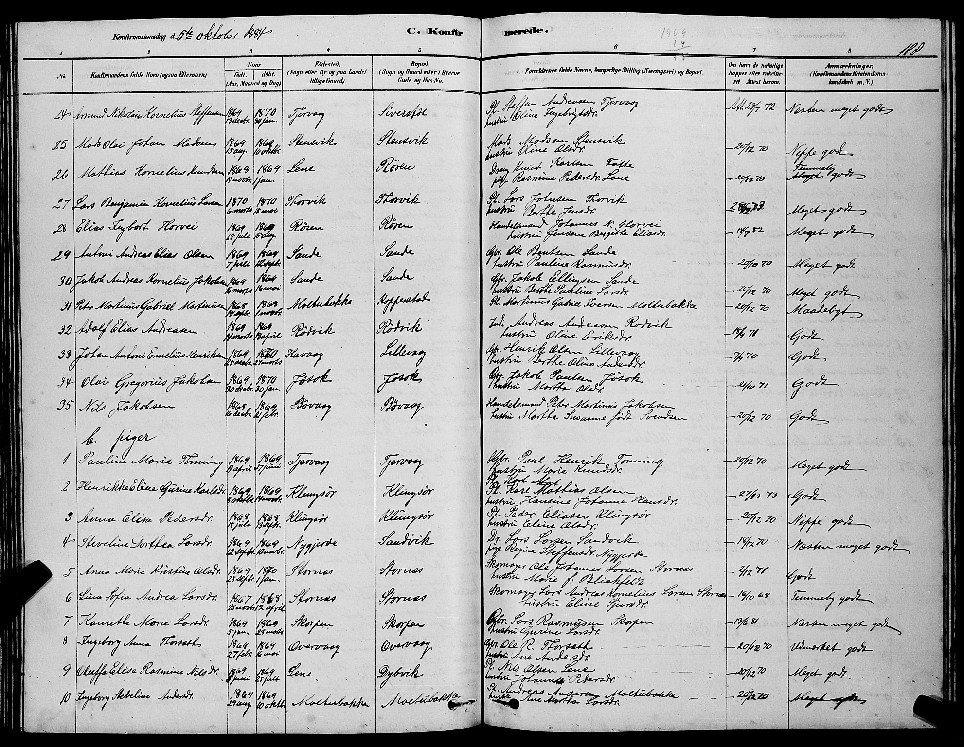 Ministerialprotokoller, klokkerbøker og fødselsregistre - Møre og Romsdal, SAT/A-1454/507/L0081: Klokkerbok nr. 507C04, 1878-1898, s. 188