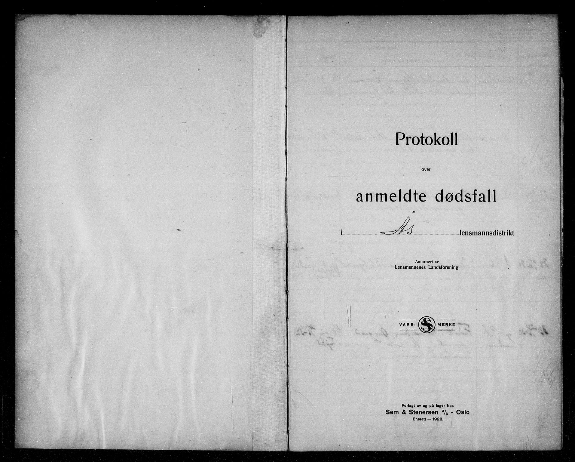 Ås lensmannskontor, SAO/A-10012/H/Ha/L0002: Dødsfallsprotokoll, 1932-1945