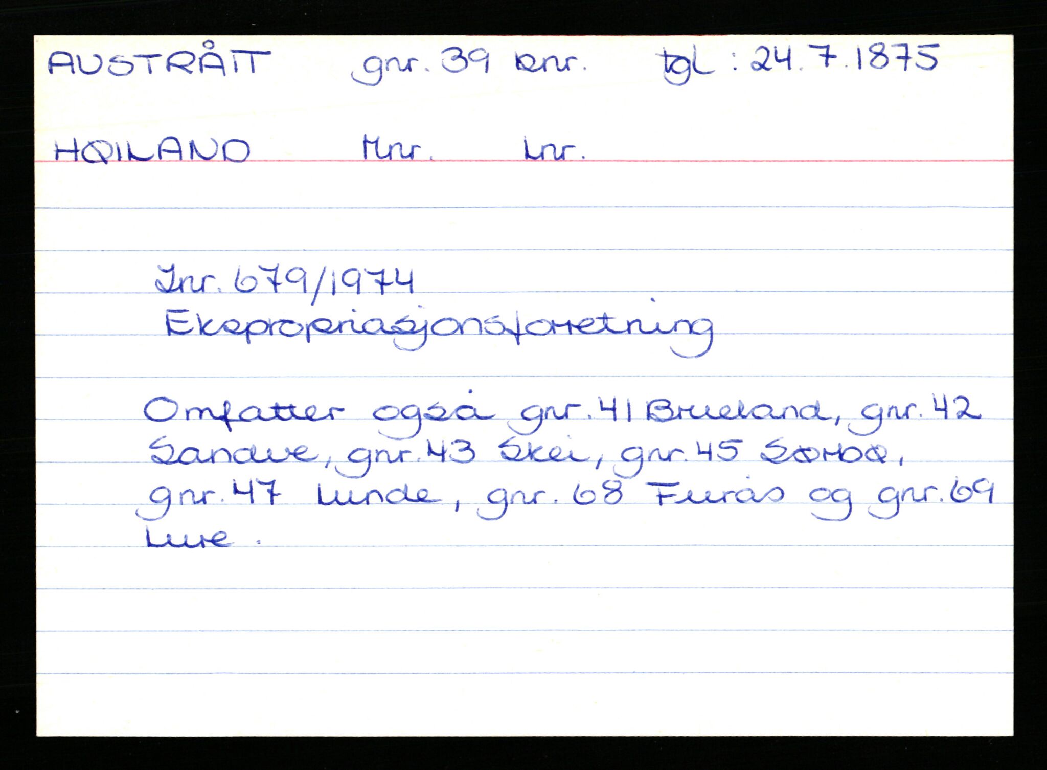 Statsarkivet i Stavanger, AV/SAST-A-101971/03/Y/Yk/L0002: Registerkort sortert etter gårdsnavn: Auglend - Bakkevik, 1750-1930, s. 464