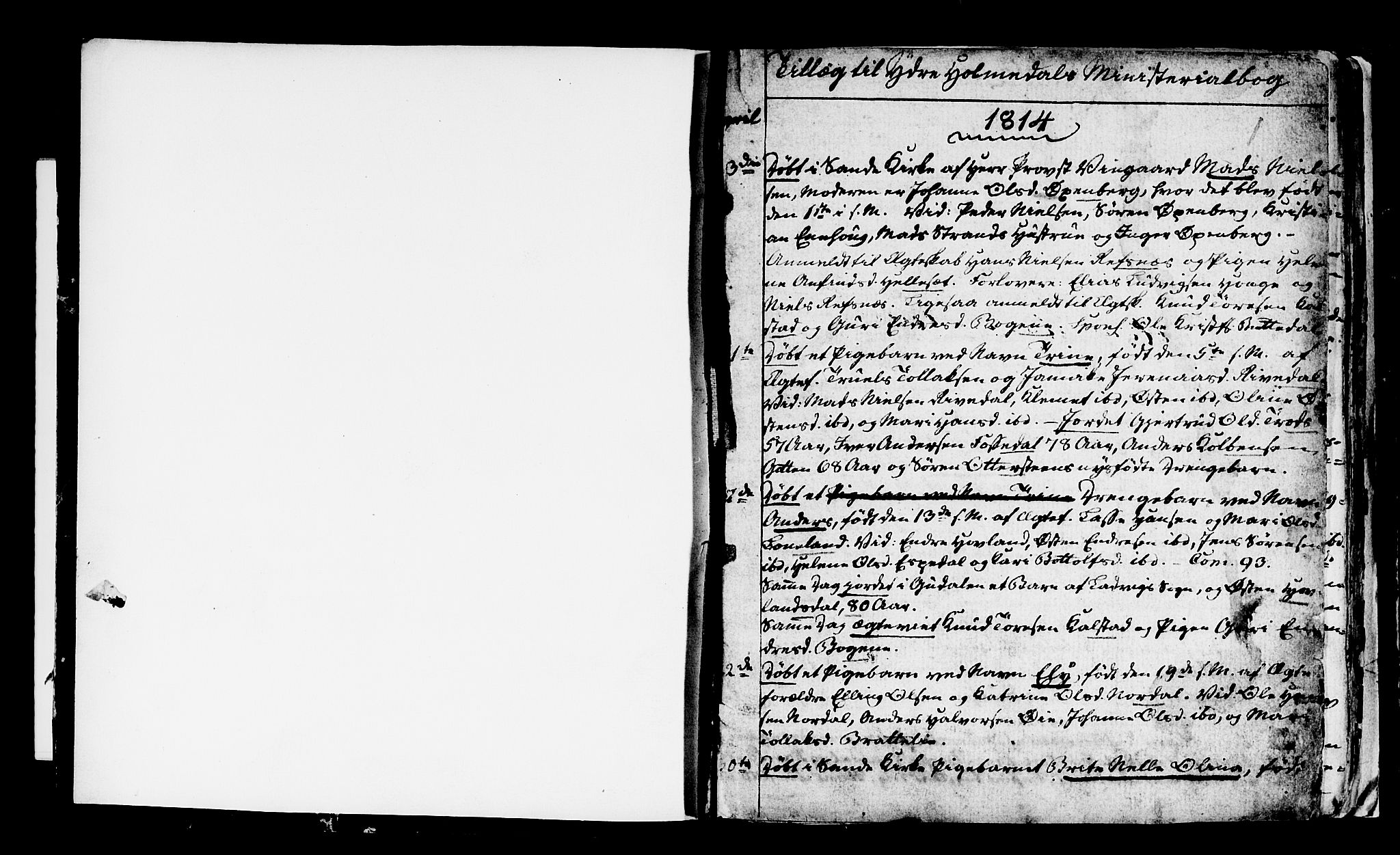 Fjaler sokneprestembete, AV/SAB-A-79801/H/Haa/Haaa/L0004: Ministerialbok nr. A 4, 1814-1821, s. 1