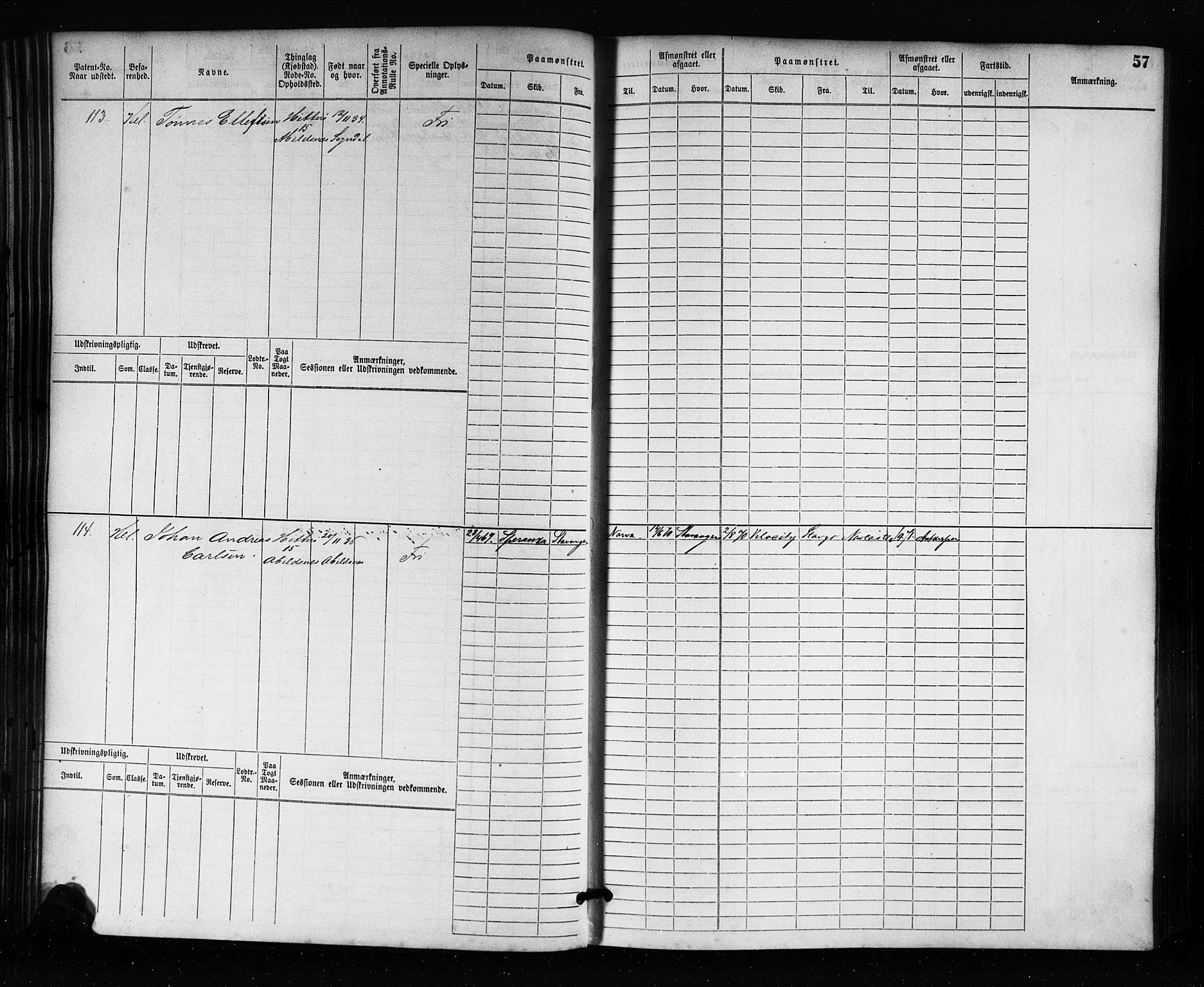 Flekkefjord mønstringskrets, AV/SAK-2031-0018/F/Fb/L0001: Hovedrulle nr 1-764, N-4, 1868-1900, s. 58