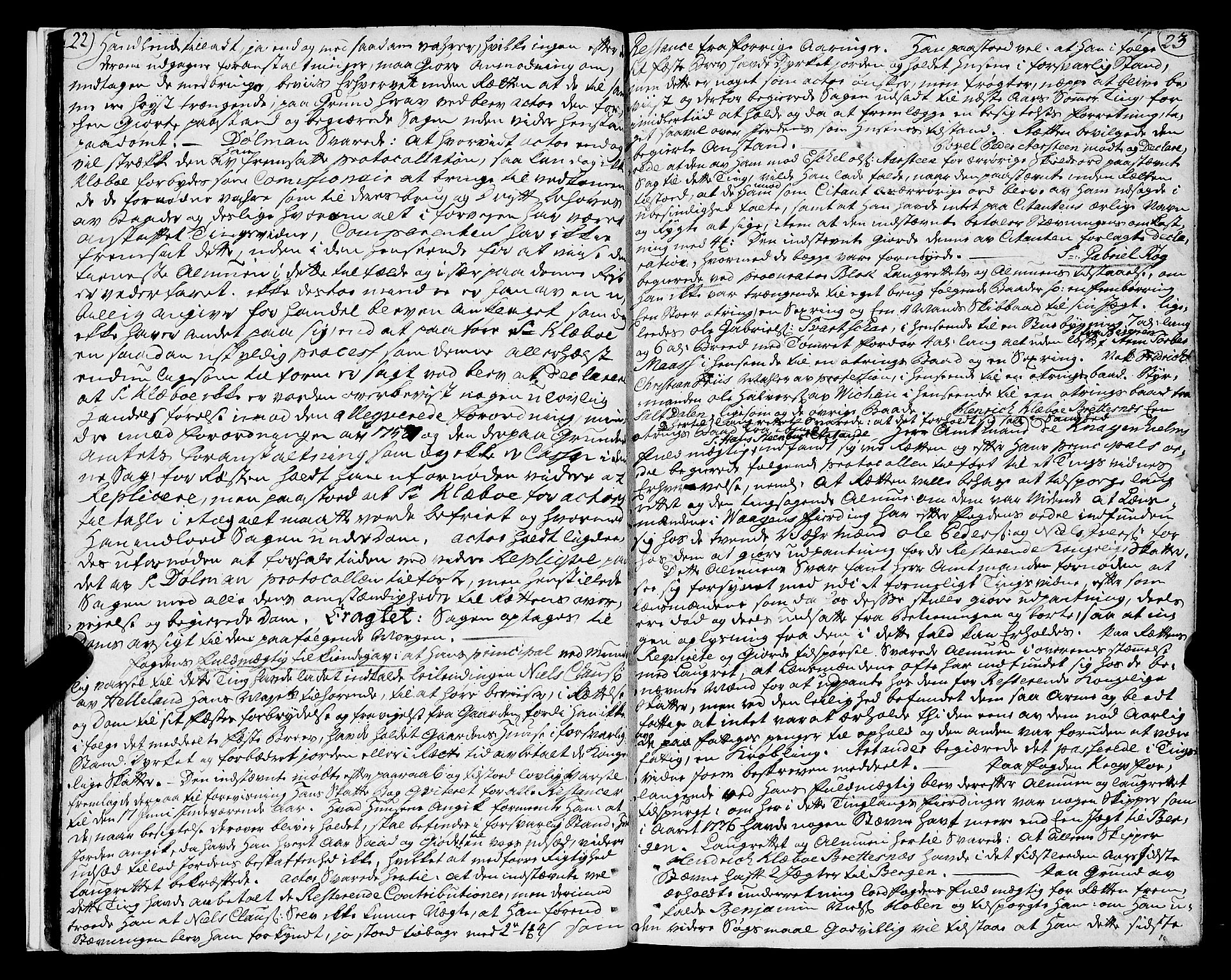 Vesterålen sorenskriveri, AV/SAT-A-4180/1/1/1A/L0008: Tingbok, 1777-1781, s. 22-23