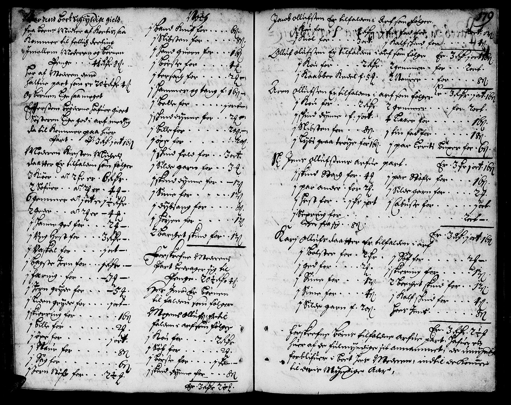 Helgeland sorenskriveri, AV/SAT-A-0004/3/3A/L0001: Skifteprotokoll 1, 1686-1696, s. 178b-179a