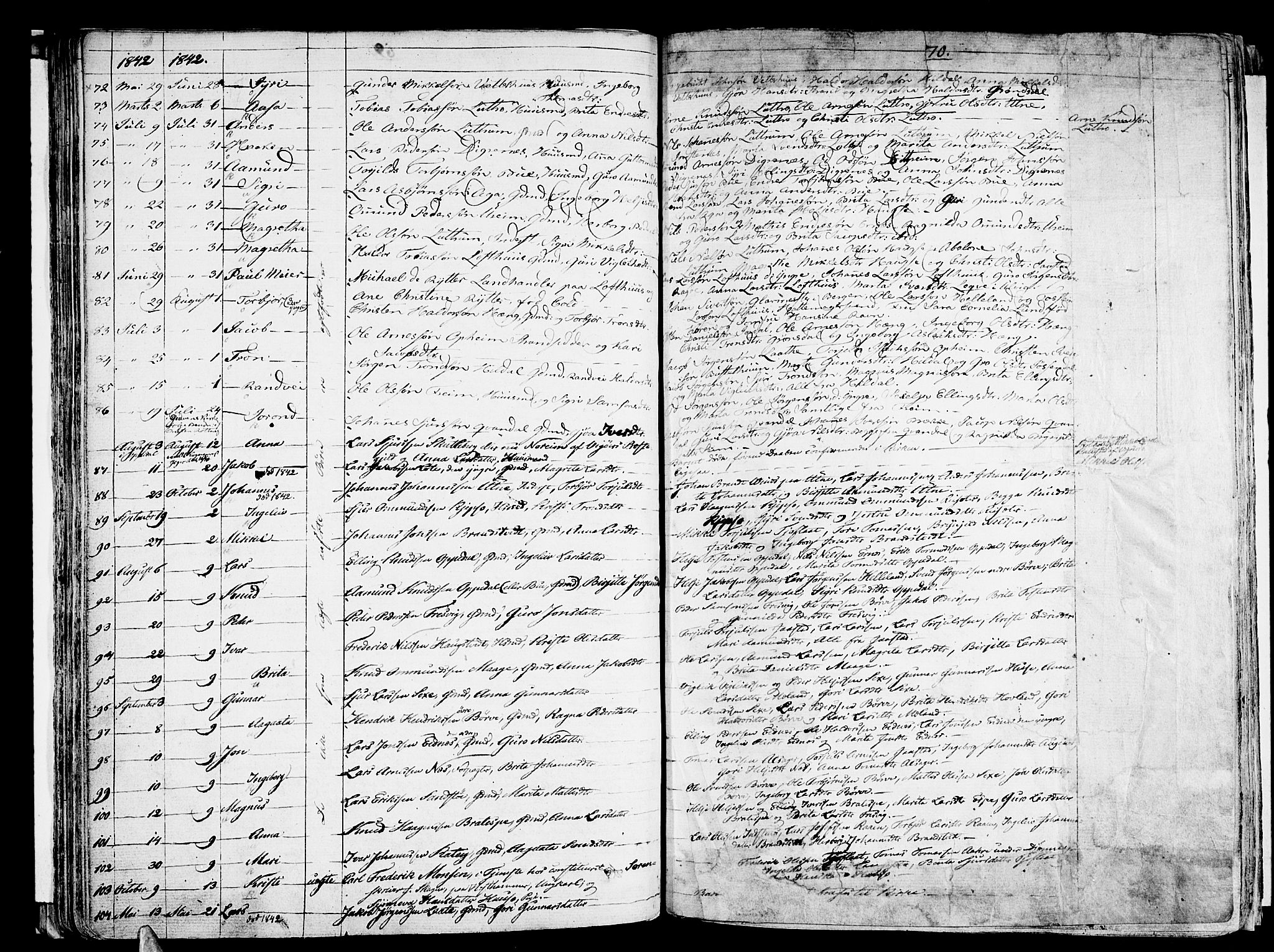 Ullensvang sokneprestembete, AV/SAB-A-78701/H/Haa: Ministerialbok nr. A 10, 1825-1853, s. 70