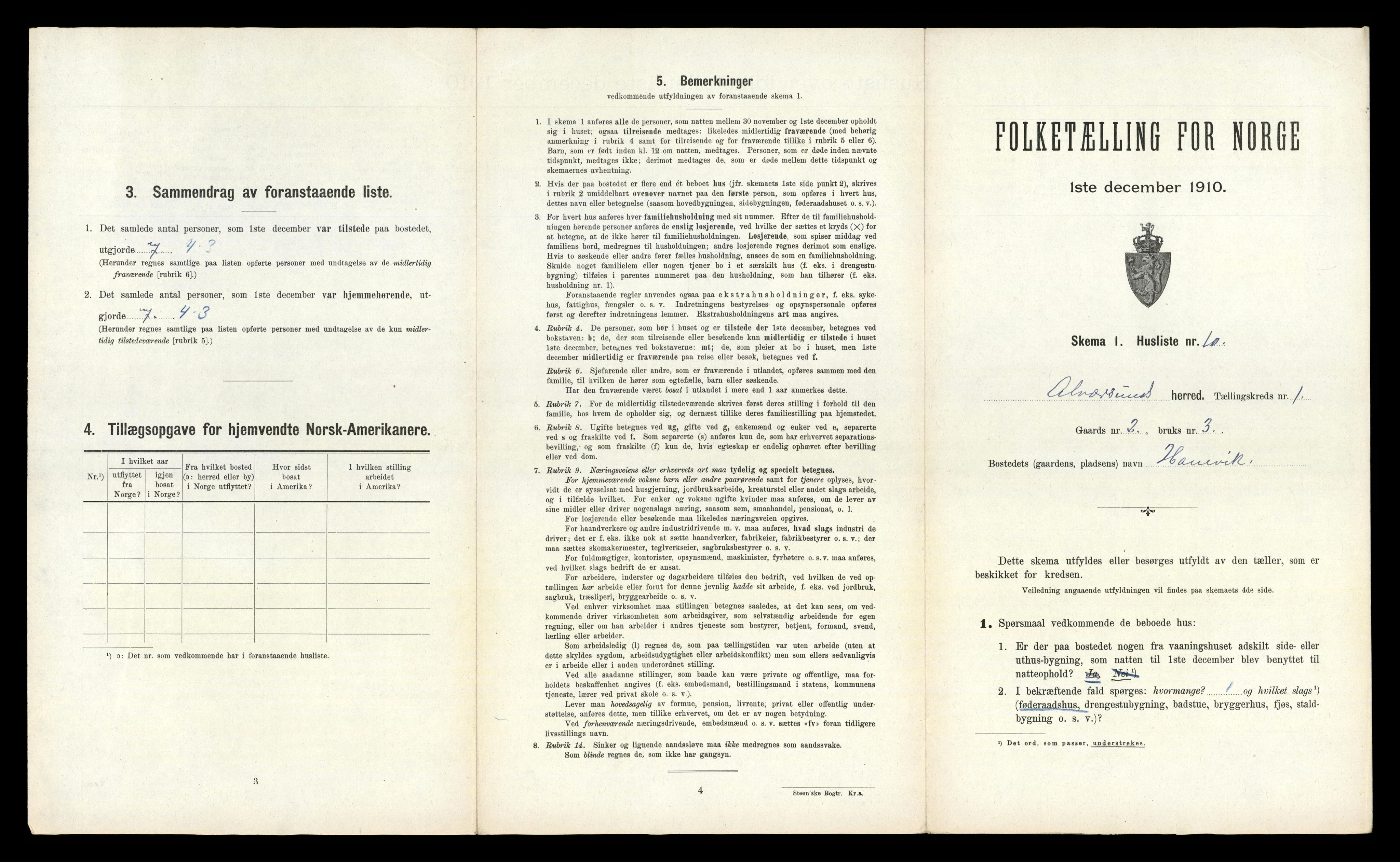RA, Folketelling 1910 for 1257 Alversund herred, 1910, s. 72