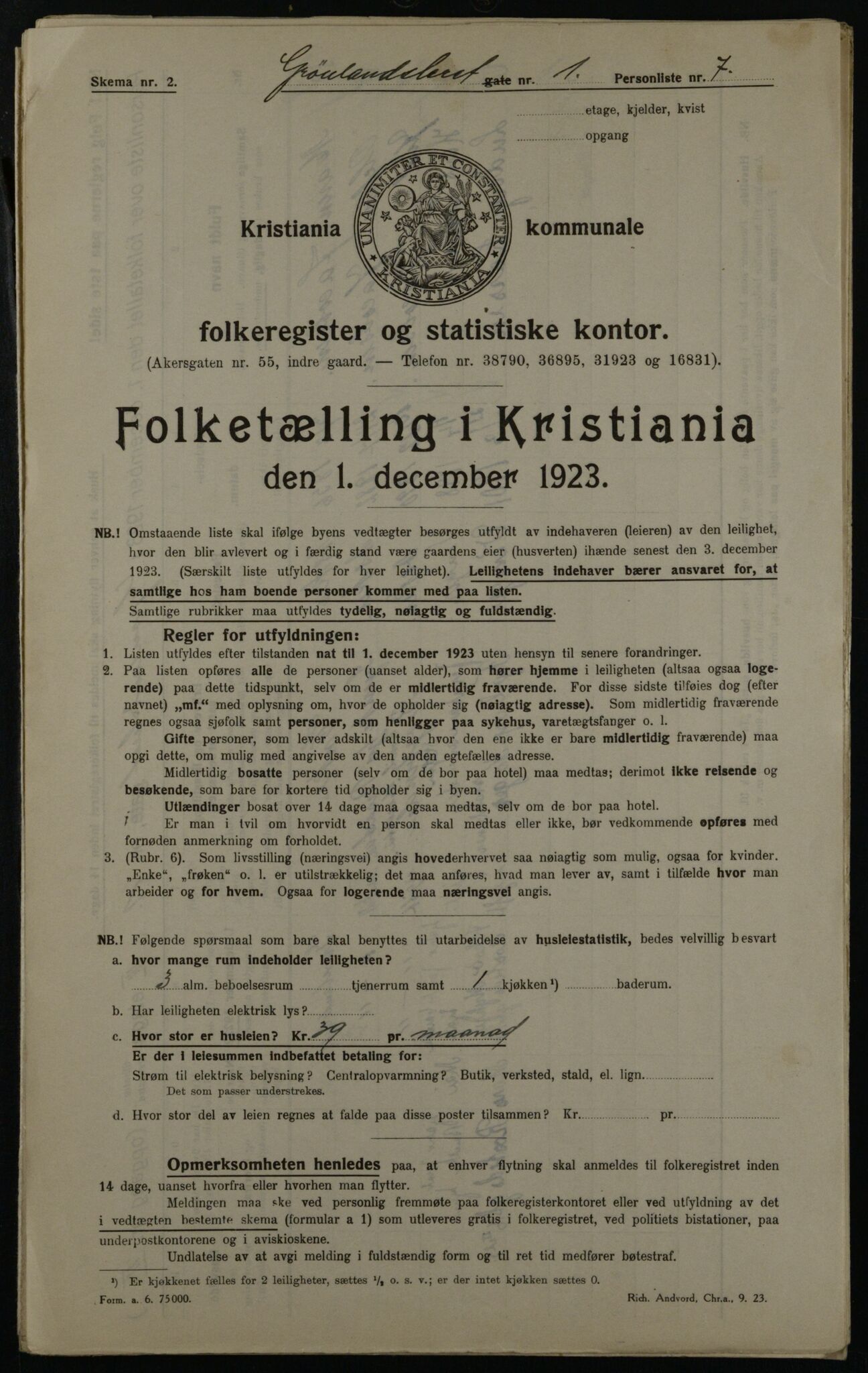 OBA, Kommunal folketelling 1.12.1923 for Kristiania, 1923, s. 35382