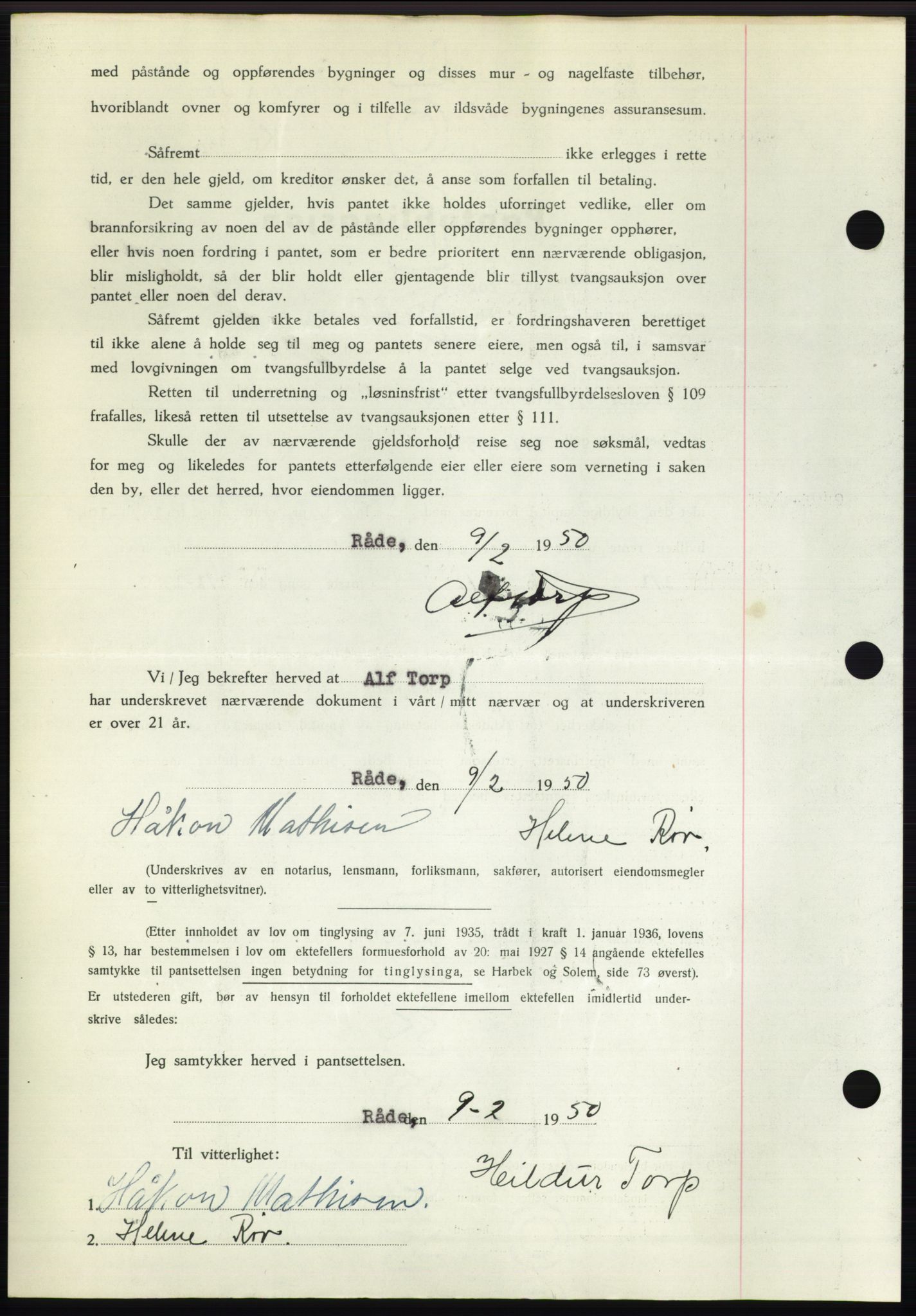 Moss sorenskriveri, SAO/A-10168: Pantebok nr. B23, 1949-1950, Dagboknr: 576/1950