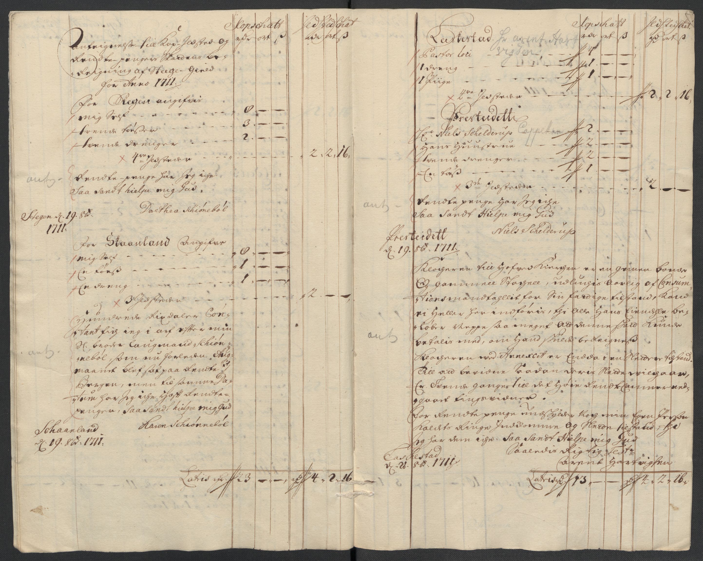 Rentekammeret inntil 1814, Reviderte regnskaper, Fogderegnskap, RA/EA-4092/R66/L4582: Fogderegnskap Salten, 1711-1712, s. 105