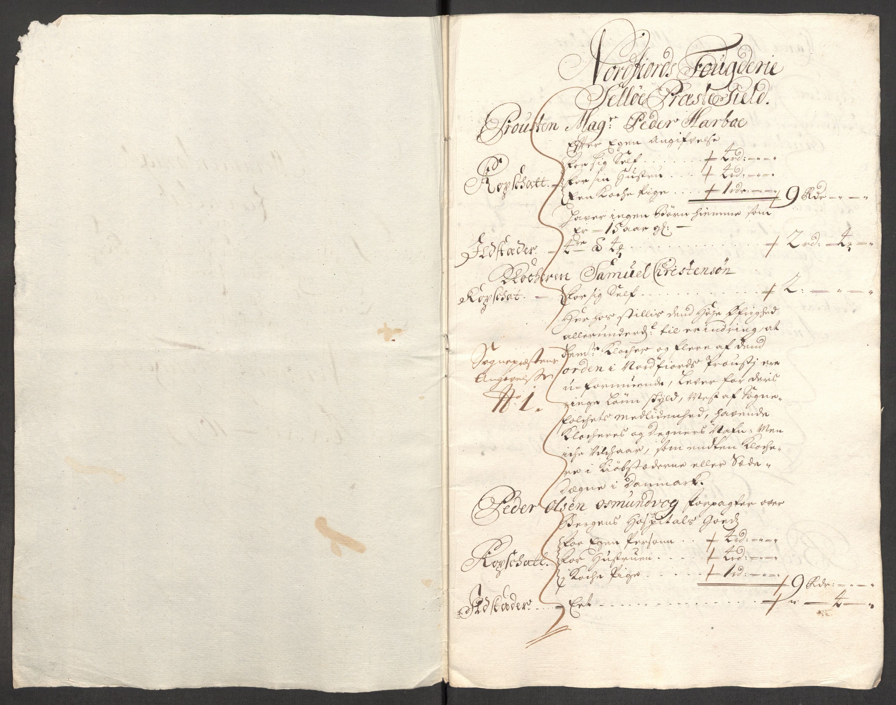 Rentekammeret inntil 1814, Reviderte regnskaper, Fogderegnskap, RA/EA-4092/R53/L3424: Fogderegnskap Sunn- og Nordfjord, 1699, s. 427