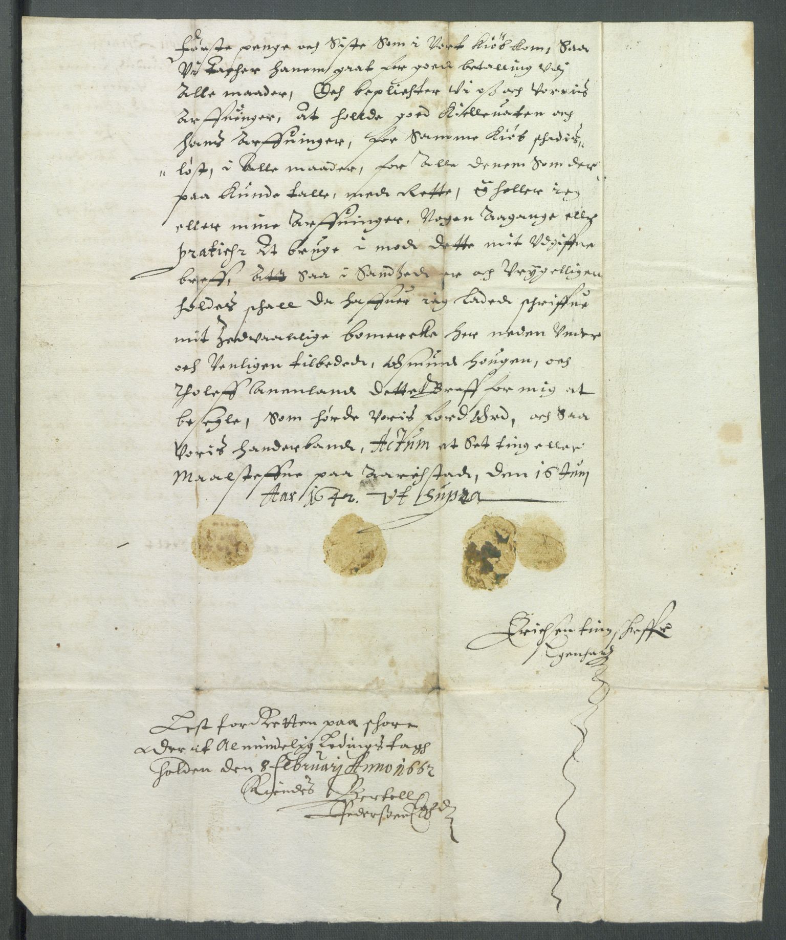 Riksarkivets diplomsamling, AV/RA-EA-5965/F02/L0155: Dokumenter, 1642, s. 92