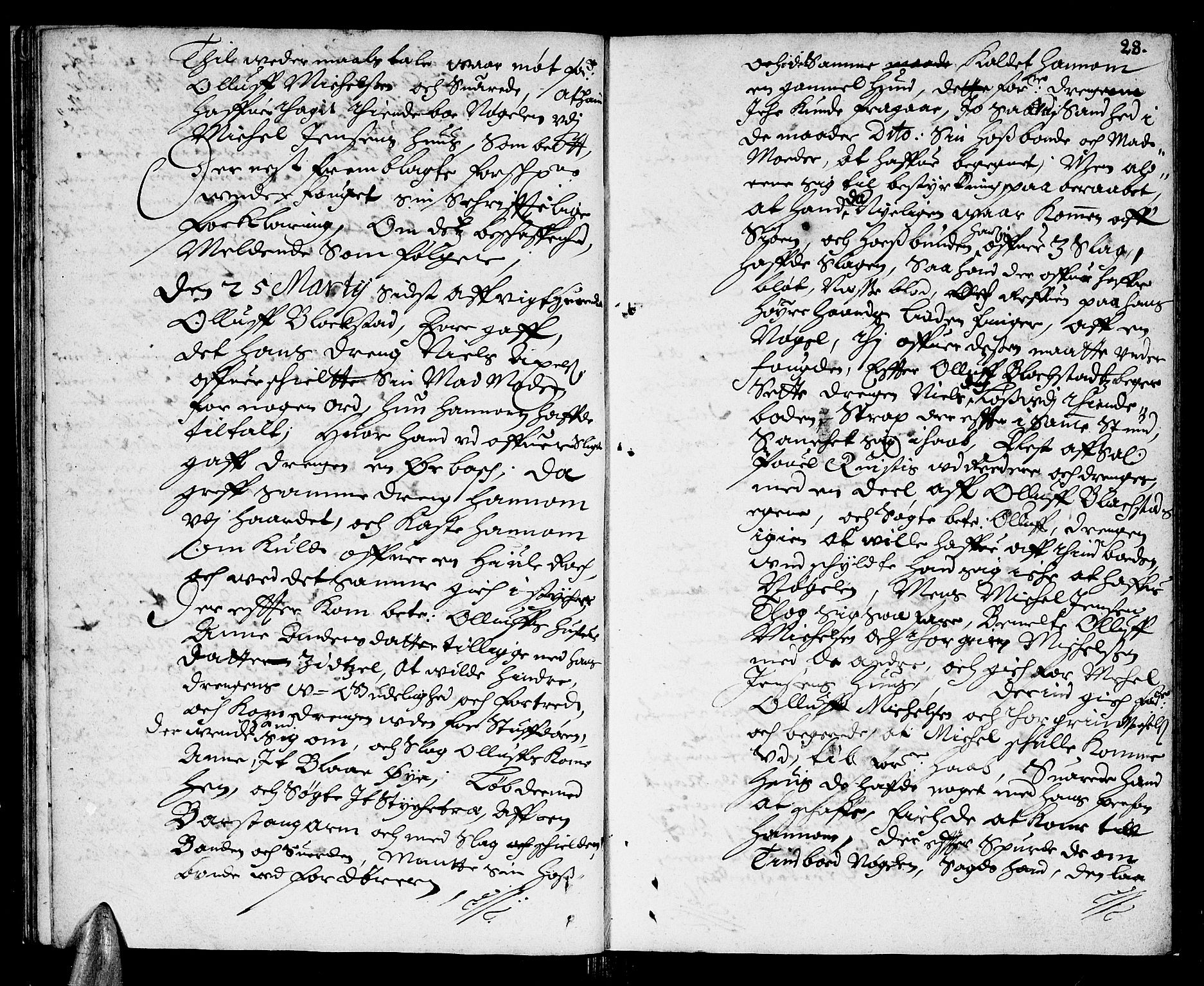 Finnmark sorenskriveri, AV/SATØ-S-0053/F/Fa/L0016: Justisprotokoller, 1678-1679, s. 27b-28a