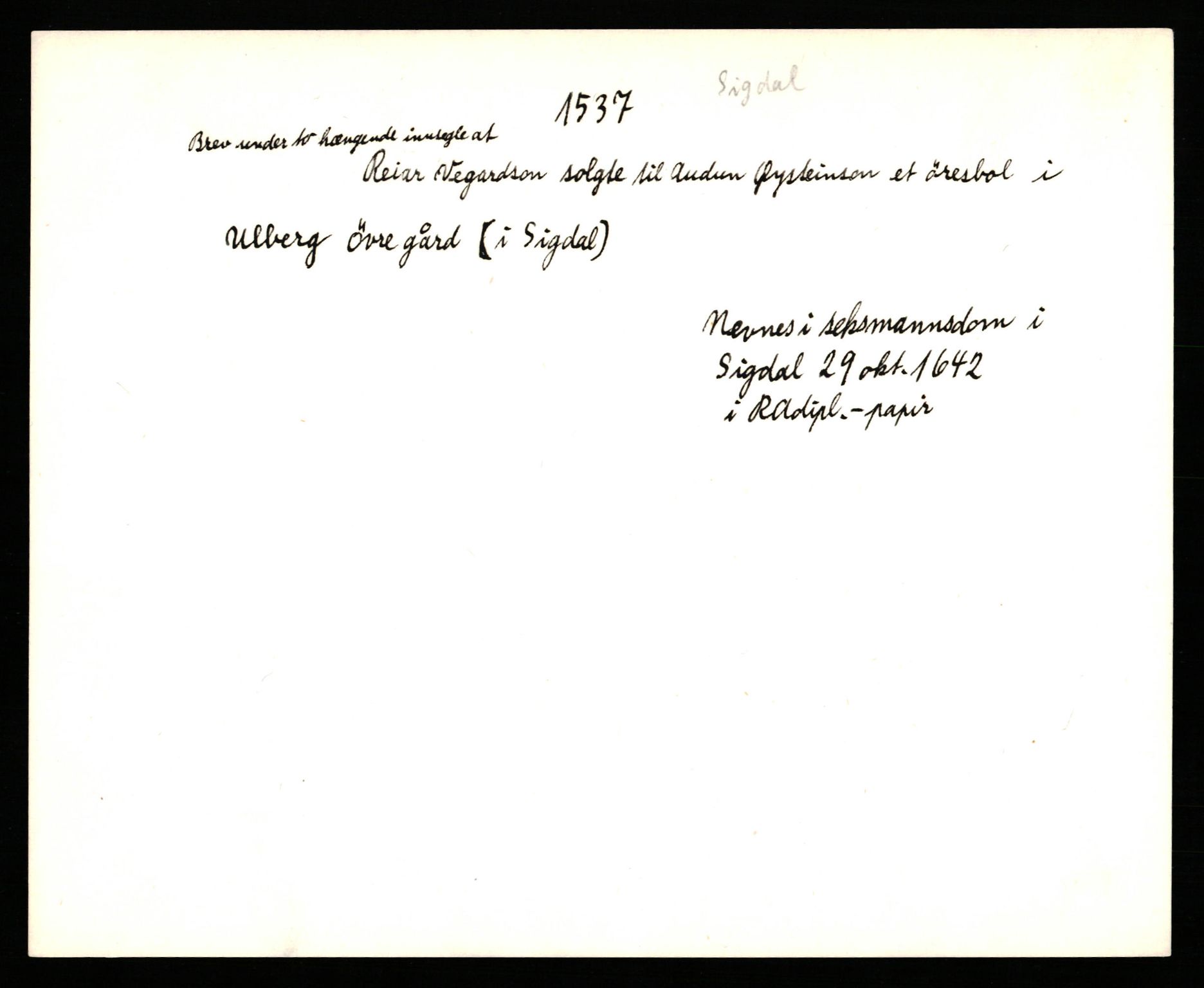 Riksarkivets diplomsamling, AV/RA-EA-5965/F35/F35b/L0001: Riksarkivets diplomer, seddelregister, 1307-1566, s. 237