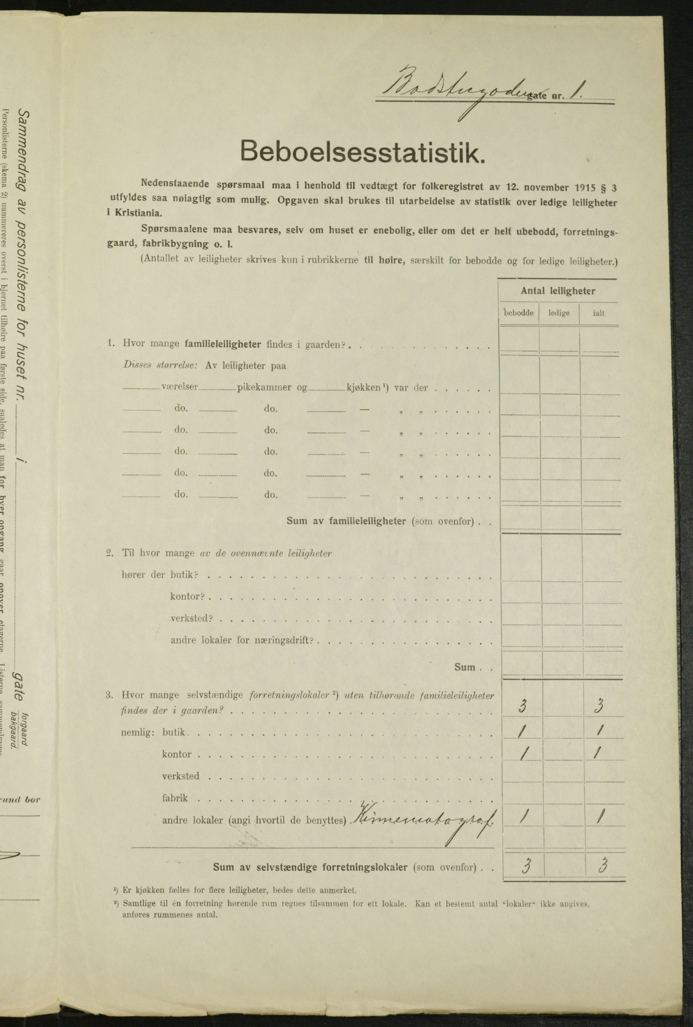 OBA, Kommunal folketelling 1.2.1916 for Kristiania, 1916, s. 2723