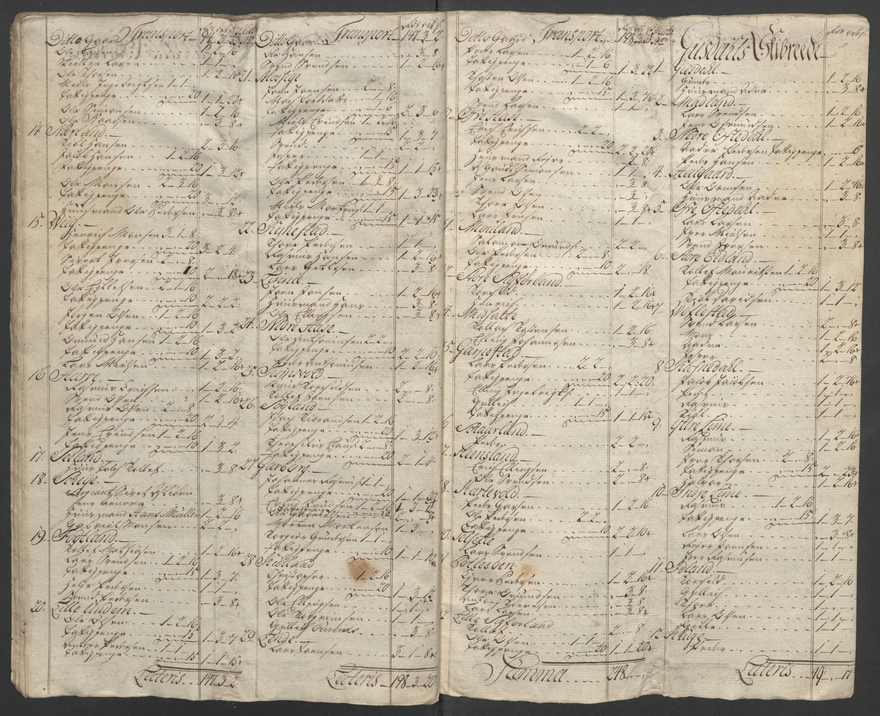 Rentekammeret inntil 1814, Reviderte regnskaper, Fogderegnskap, AV/RA-EA-4092/R46/L2835: Ekstraskatten Jæren og Dalane, 1762-1764, s. 417