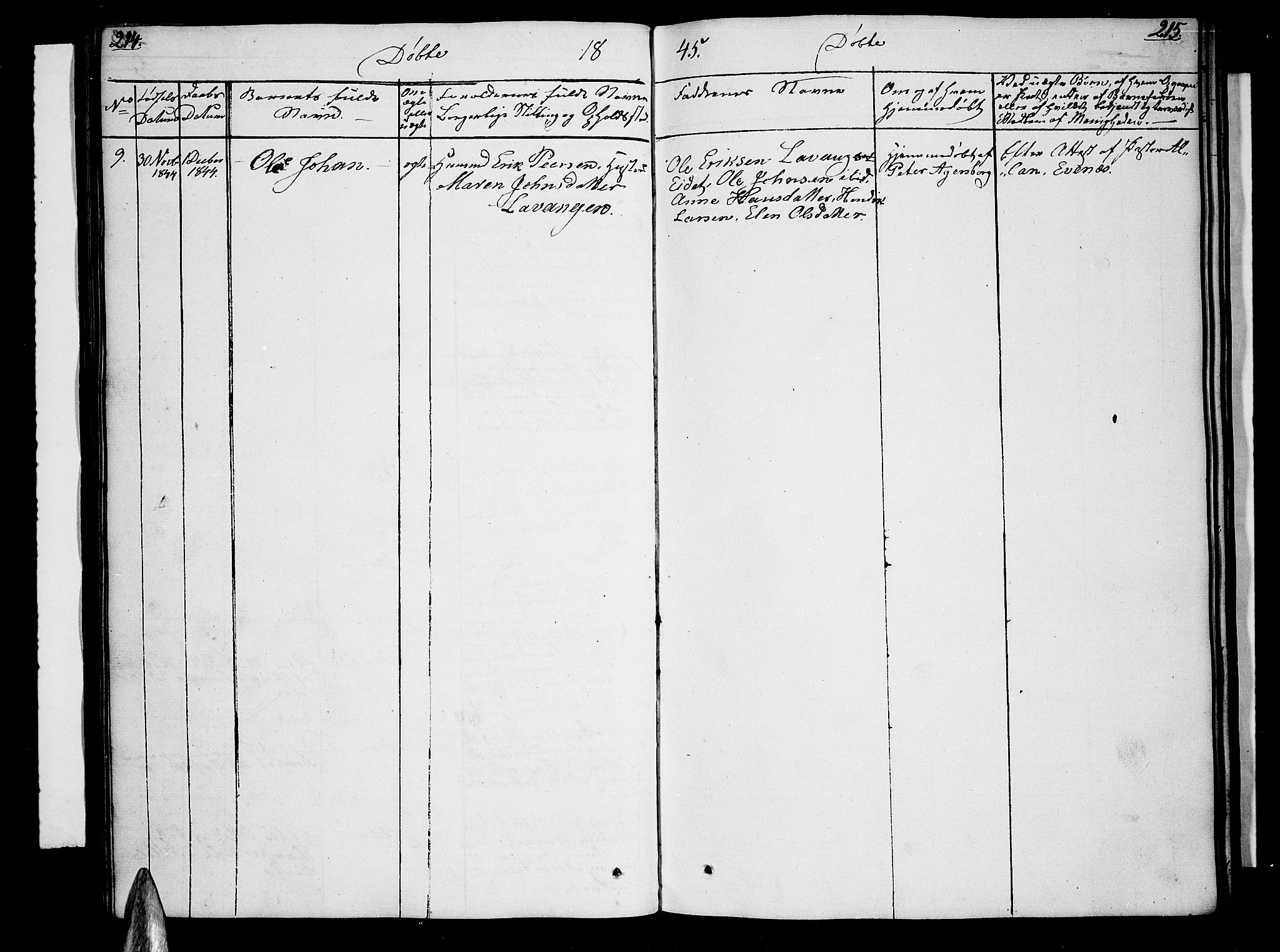 Trondenes sokneprestkontor, SATØ/S-1319/H/Hb/L0005klokker: Klokkerbok nr. 5, 1834-1845, s. 214-215