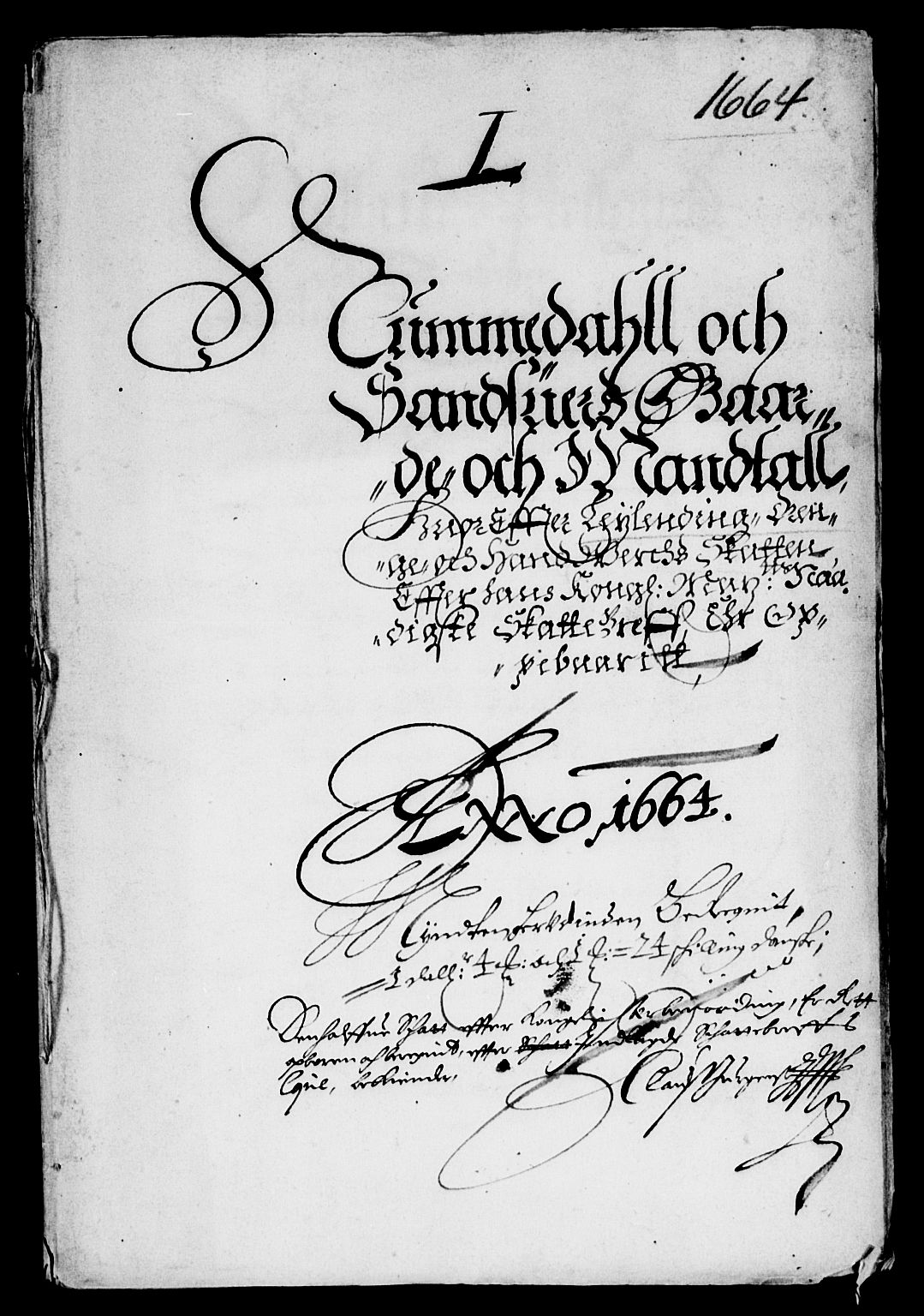 Rentekammeret inntil 1814, Reviderte regnskaper, Lensregnskaper, AV/RA-EA-5023/R/Rb/Rbn/L0006: Numedal og Sandsvær len, 1660-1664