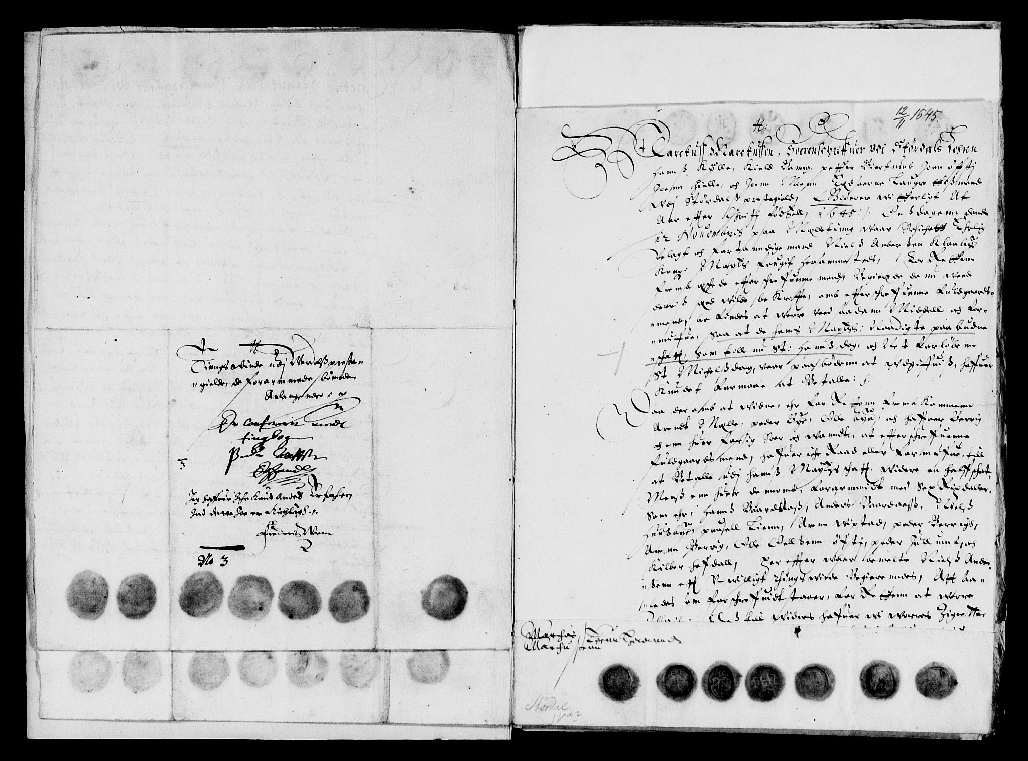 Rentekammeret inntil 1814, Reviderte regnskaper, Lensregnskaper, AV/RA-EA-5023/R/Rb/Rbw/L0084: Trondheim len, 1645