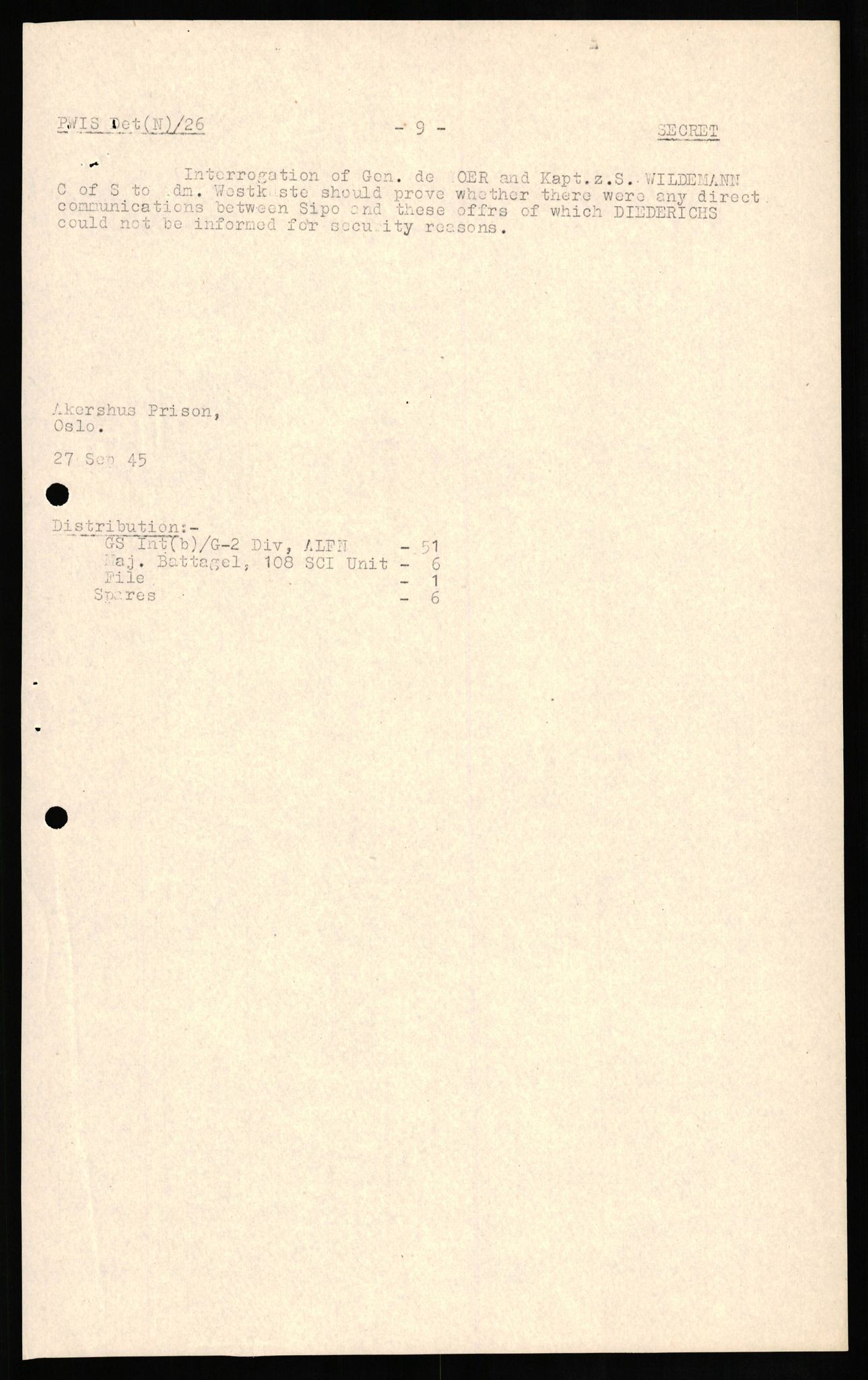 Forsvaret, Forsvarets overkommando II, AV/RA-RAFA-3915/D/Db/L0018: CI Questionaires. Tyske okkupasjonsstyrker i Norge. Tyskere., 1945-1946, s. 165