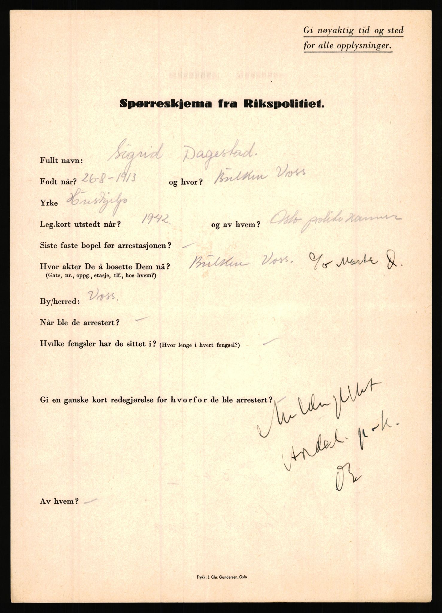 Rikspolitisjefen, AV/RA-S-1560/L/L0003: Bua, Bjarne - Erdal, Ingolf, 1940-1945, s. 225