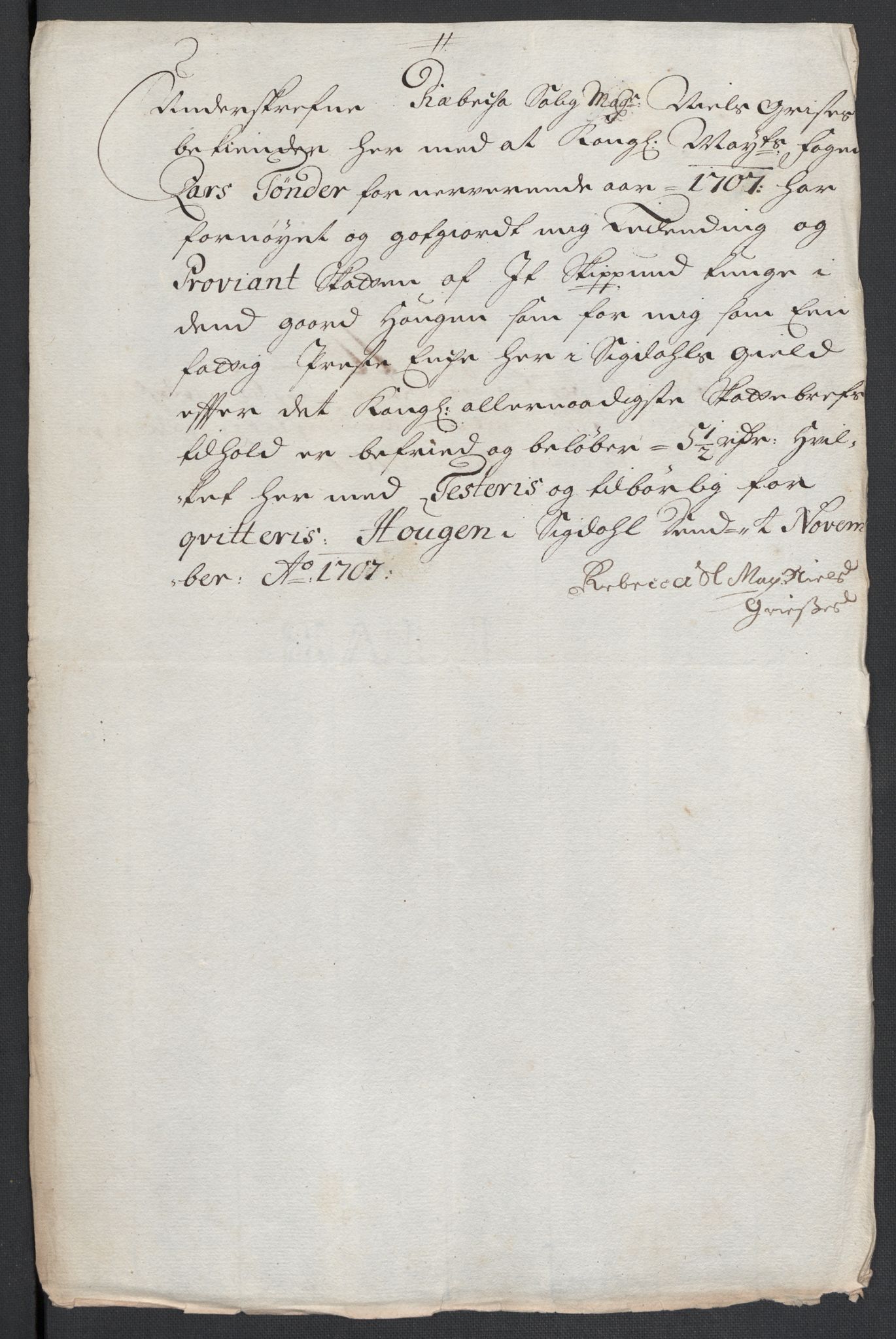 Rentekammeret inntil 1814, Reviderte regnskaper, Fogderegnskap, RA/EA-4092/R22/L1466: Fogderegnskap Ringerike, Hallingdal og Buskerud, 1707, s. 260