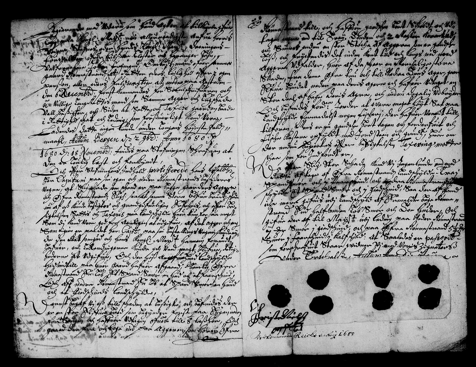 Rentekammeret inntil 1814, Reviderte regnskaper, Stiftamtstueregnskaper, Bergen stiftamt, AV/RA-EA-6043/R/Rc/L0089: Bergen stiftamt, 1688-1689