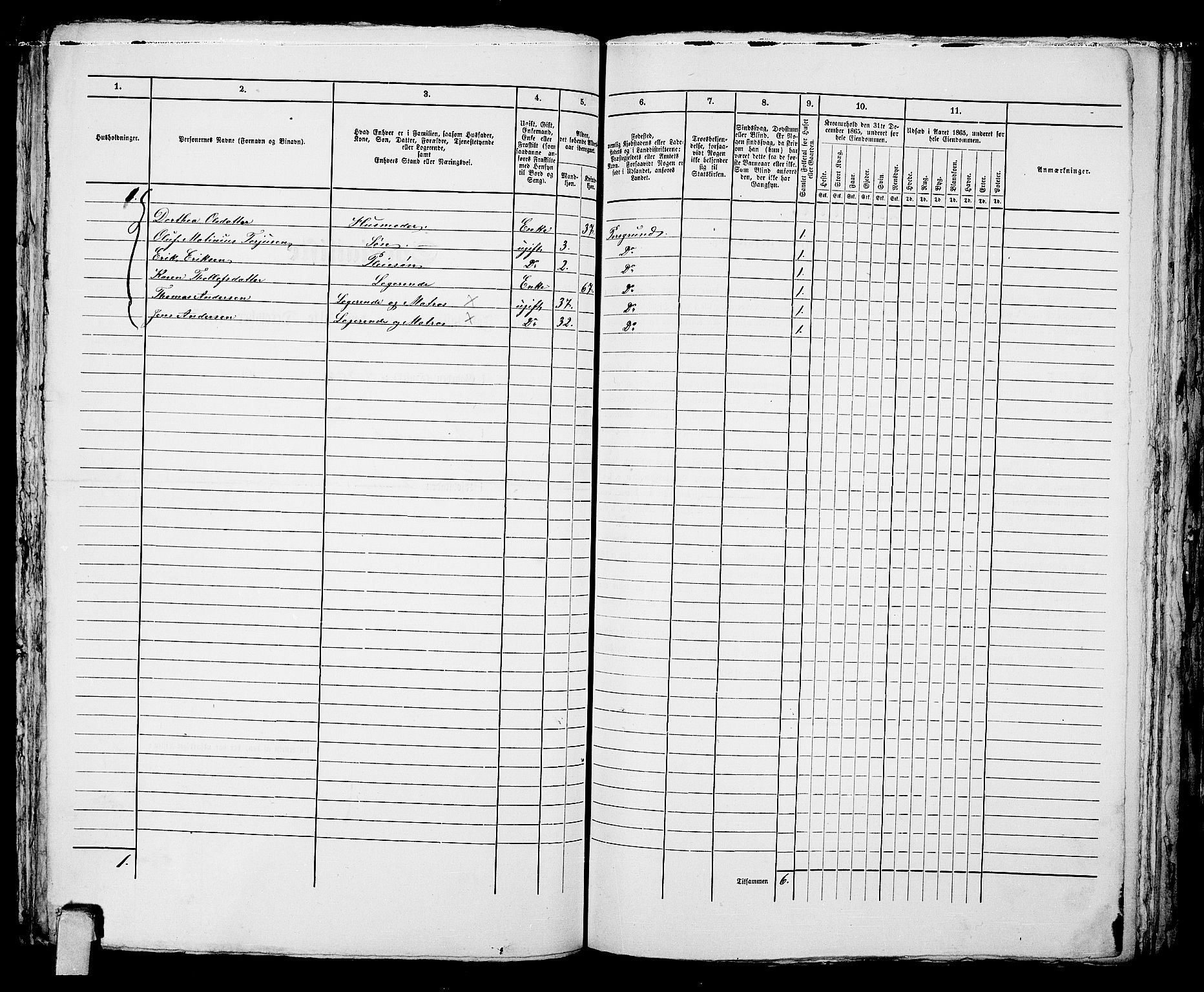 RA, Folketelling 1865 for 0805P Porsgrunn prestegjeld, 1865, s. 647