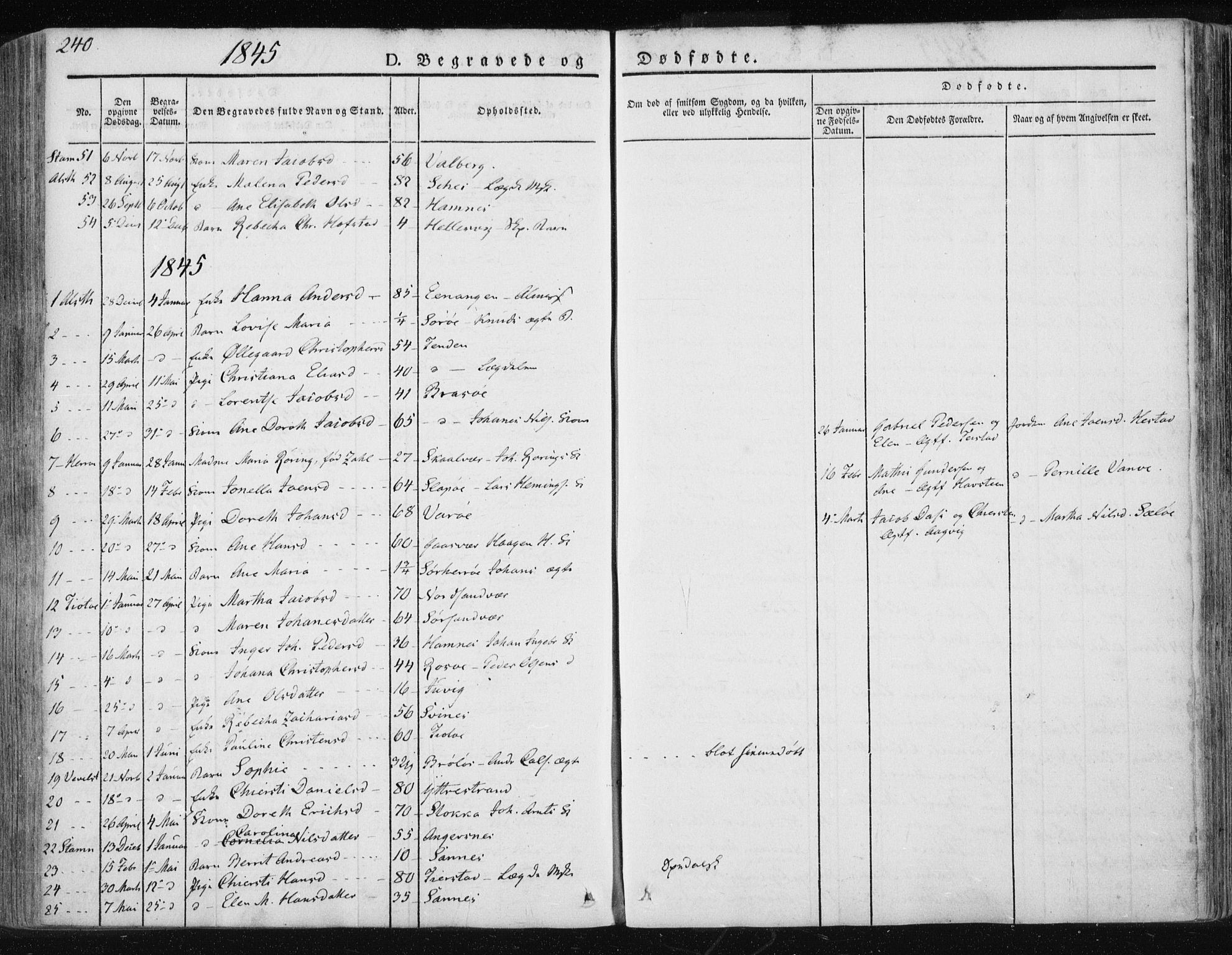 Ministerialprotokoller, klokkerbøker og fødselsregistre - Nordland, SAT/A-1459/830/L0447: Ministerialbok nr. 830A11, 1831-1854, s. 240