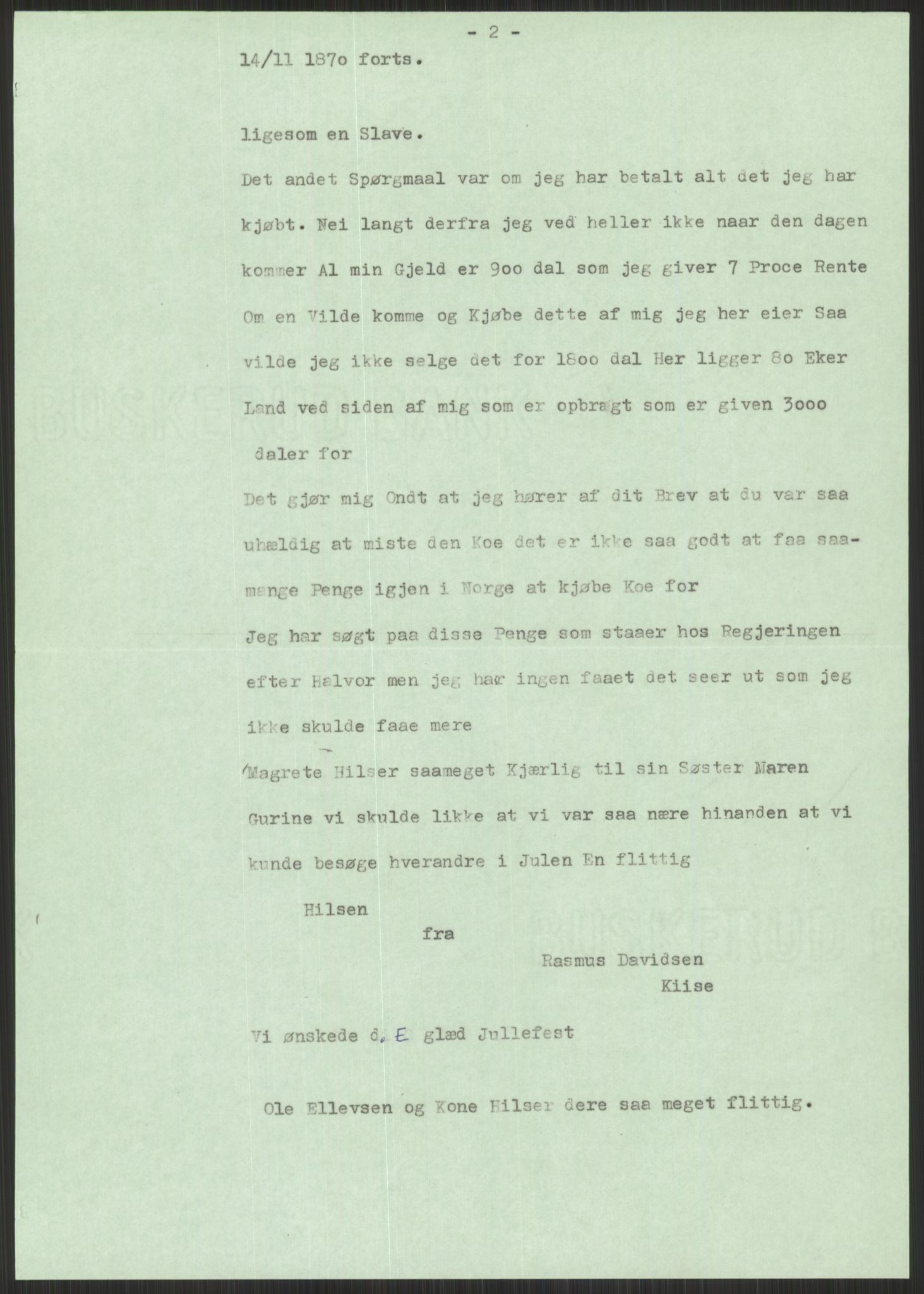 Samlinger til kildeutgivelse, Amerikabrevene, AV/RA-EA-4057/F/L0022: Innlån fra Vestfold. Innlån fra Telemark: Bratås - Duus, 1838-1914, s. 25