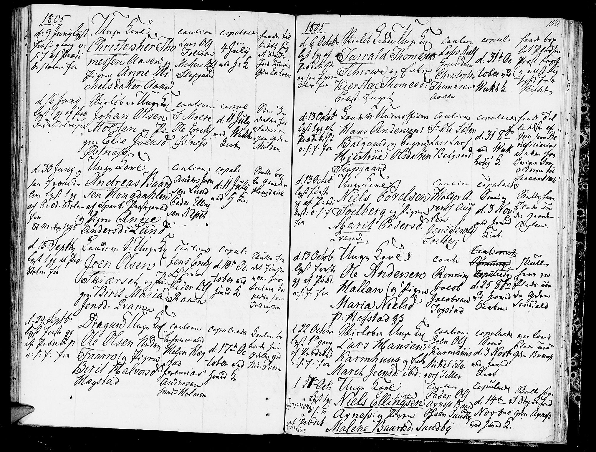 Ministerialprotokoller, klokkerbøker og fødselsregistre - Nord-Trøndelag, AV/SAT-A-1458/723/L0233: Ministerialbok nr. 723A04, 1805-1816, s. 150