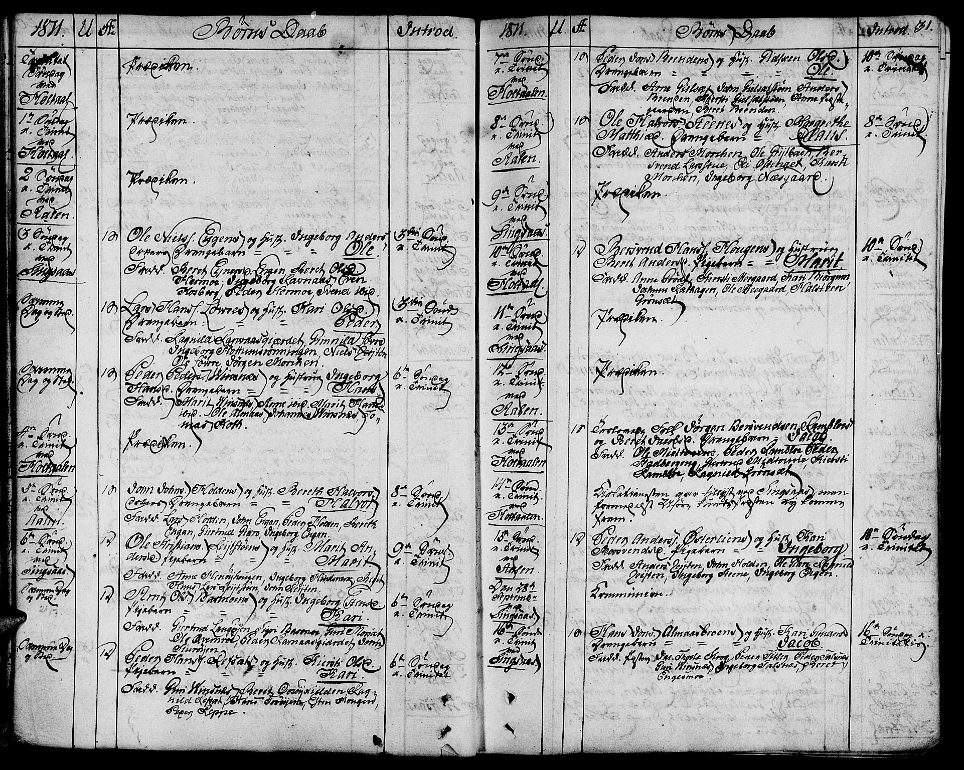 Ministerialprotokoller, klokkerbøker og fødselsregistre - Sør-Trøndelag, SAT/A-1456/685/L0953: Ministerialbok nr. 685A02, 1805-1816, s. 31