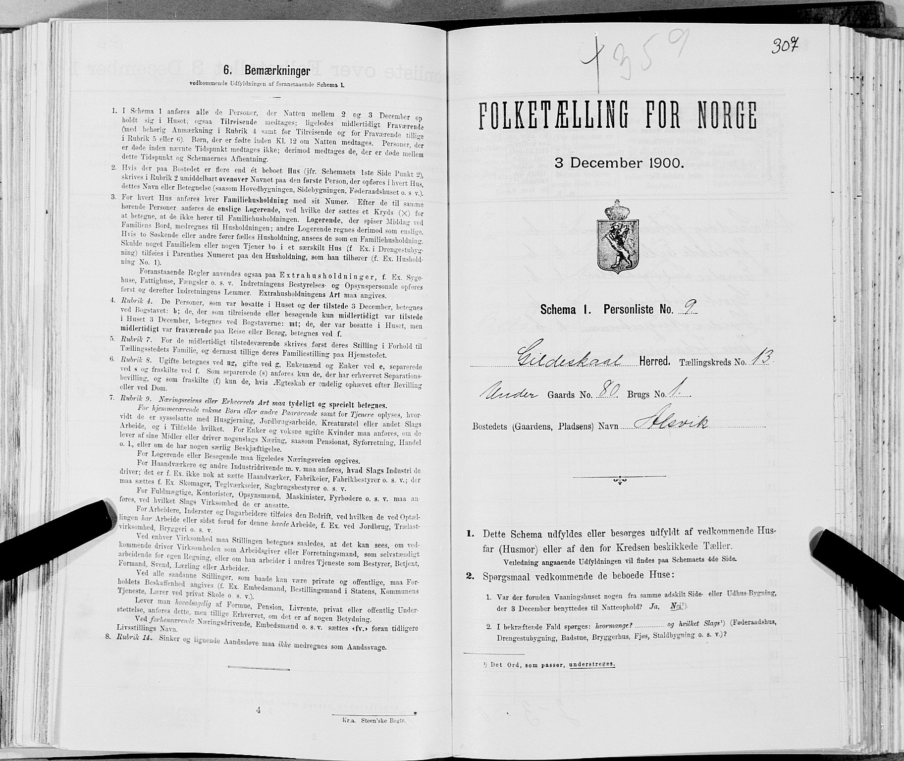 SAT, Folketelling 1900 for 1838 Gildeskål herred, 1900, s. 1290