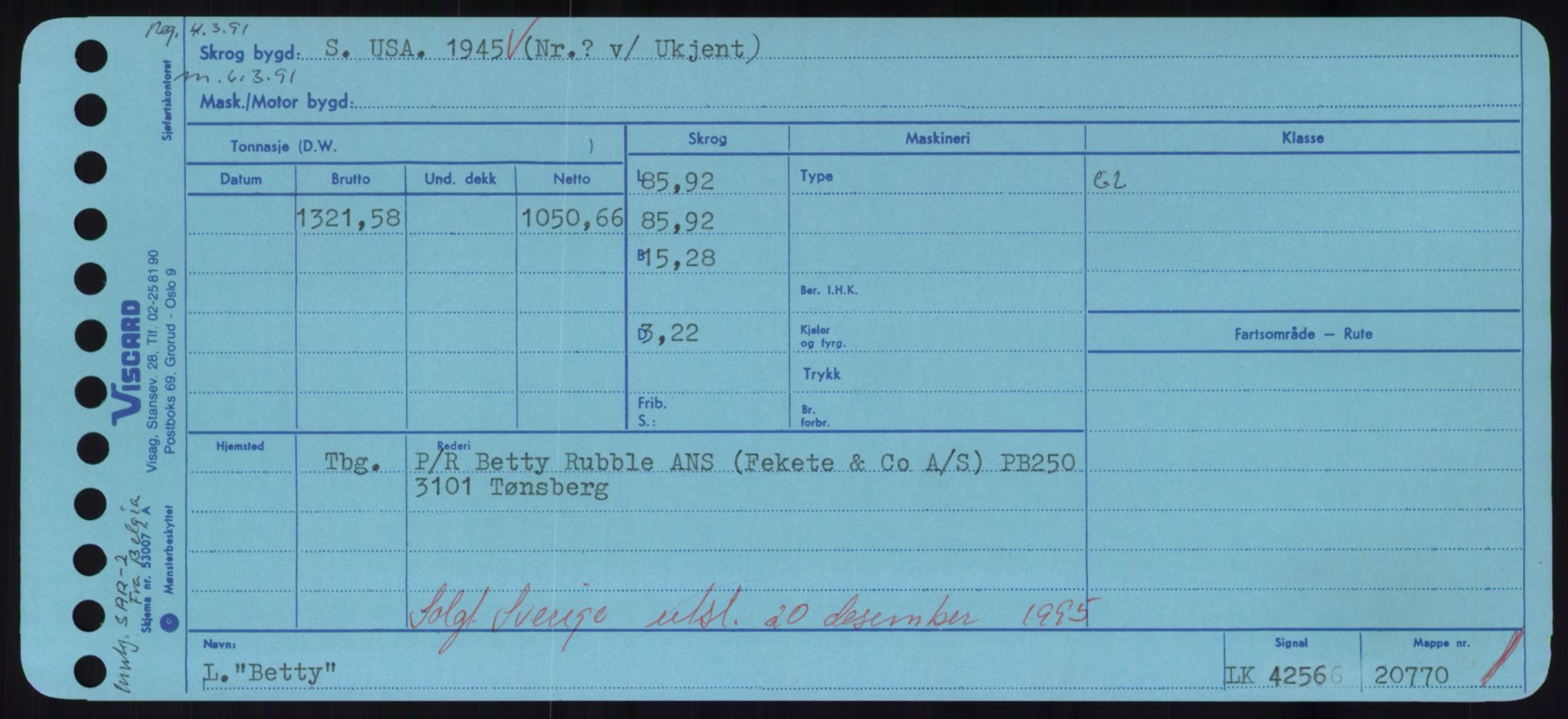 Sjøfartsdirektoratet med forløpere, Skipsmålingen, AV/RA-S-1627/H/Hd/L0003: Fartøy, B-Bev, s. 969