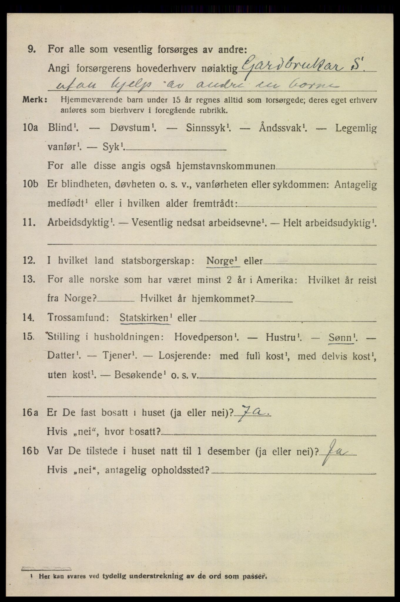 SAK, Folketelling 1920 for 1025 Grindheim herred, 1920, s. 1418