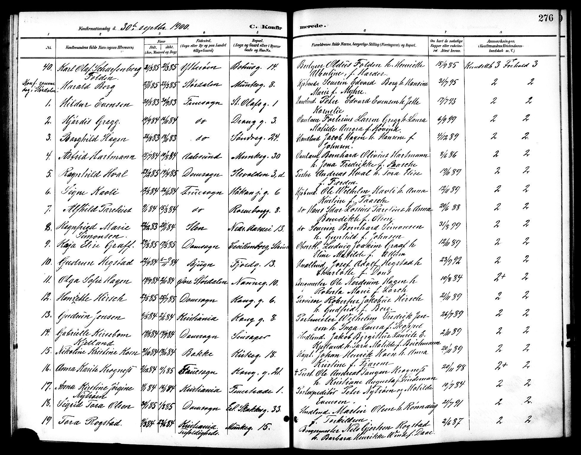 Ministerialprotokoller, klokkerbøker og fødselsregistre - Sør-Trøndelag, AV/SAT-A-1456/601/L0094: Klokkerbok nr. 601C12, 1898-1911, s. 276