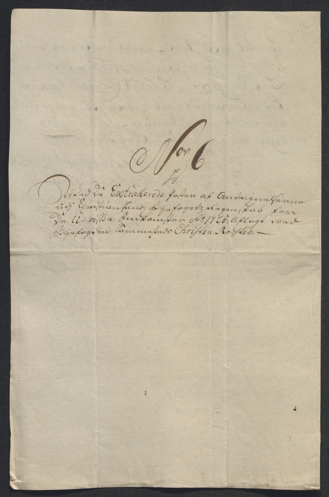 Rentekammeret inntil 1814, Reviderte regnskaper, Byregnskaper, AV/RA-EA-4066/R/Rm/L0286: [M19] Sikt og sakefall, 1719-1727, s. 526