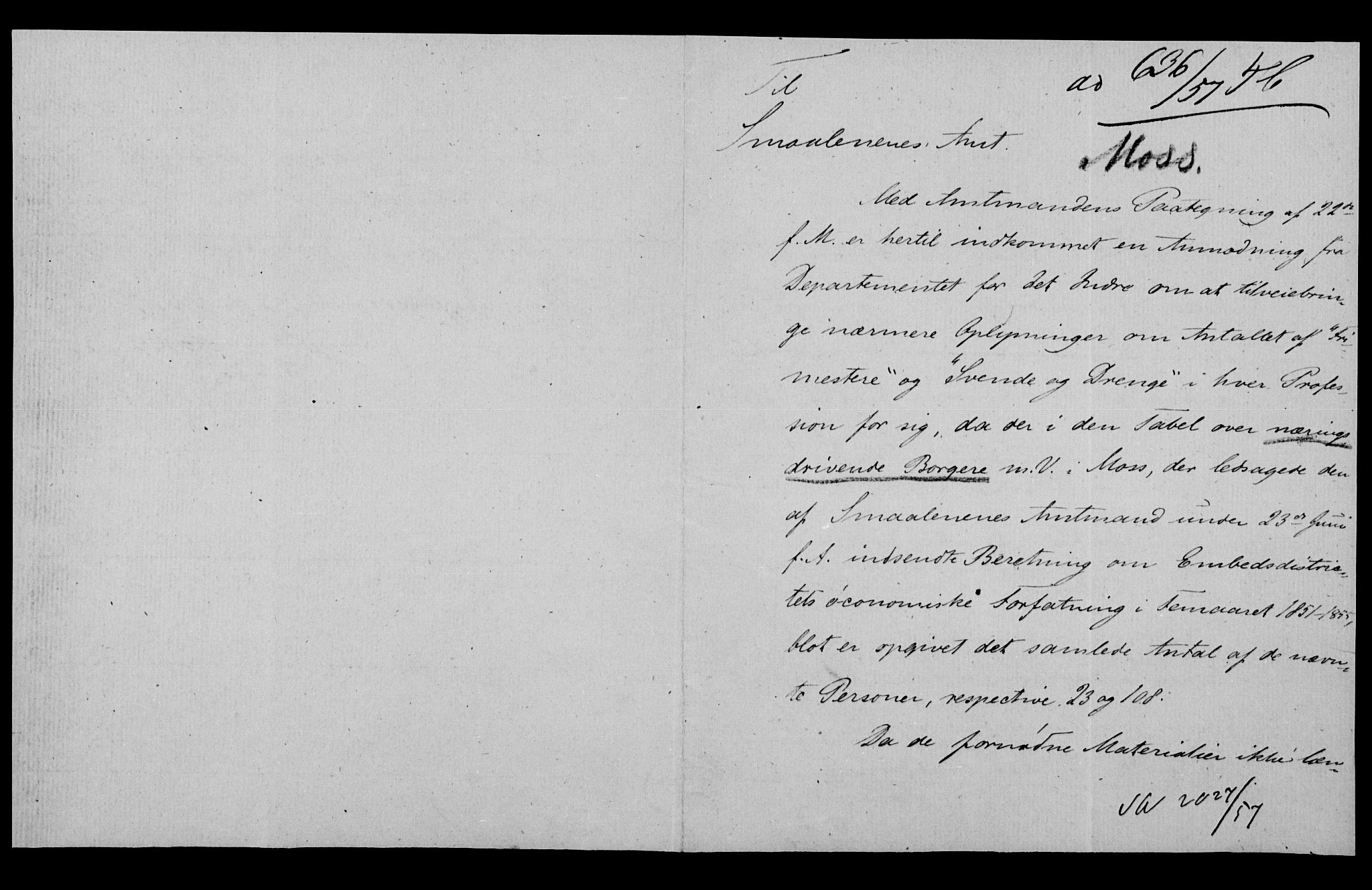 Statistisk sentralbyrå, Næringsøkonomiske emner, Generelt - Amtmennenes femårsberetninger, AV/RA-S-2233/F/Fa/L0010: --, 1851-1860, s. 262