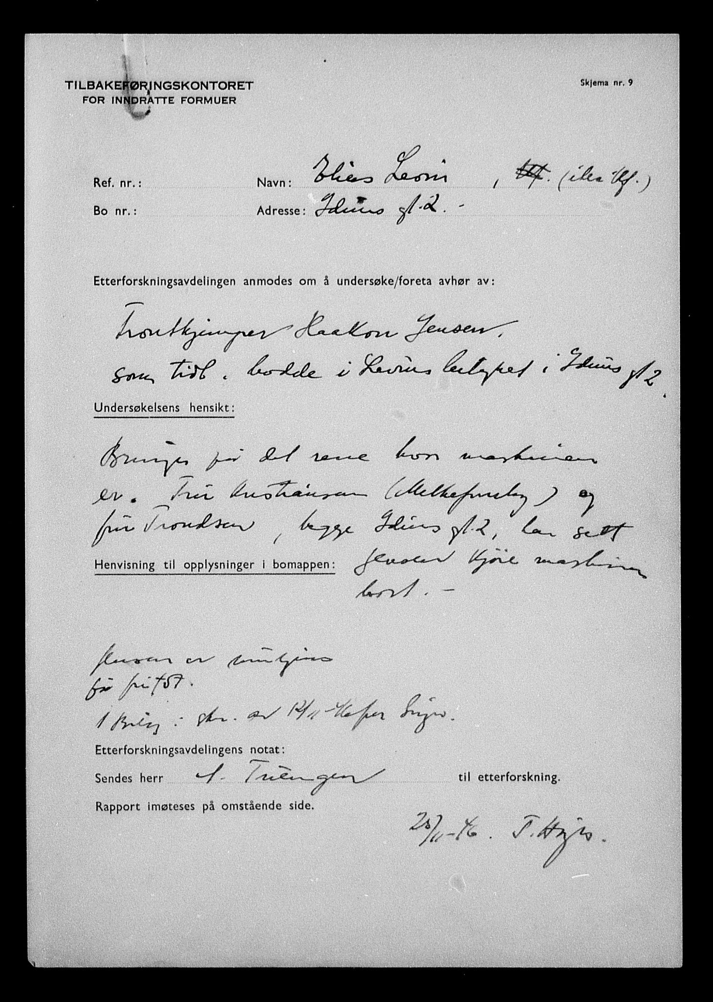 Justisdepartementet, Tilbakeføringskontoret for inndratte formuer, AV/RA-S-1564/H/Hc/Hcc/L0957: --, 1945-1947, s. 30