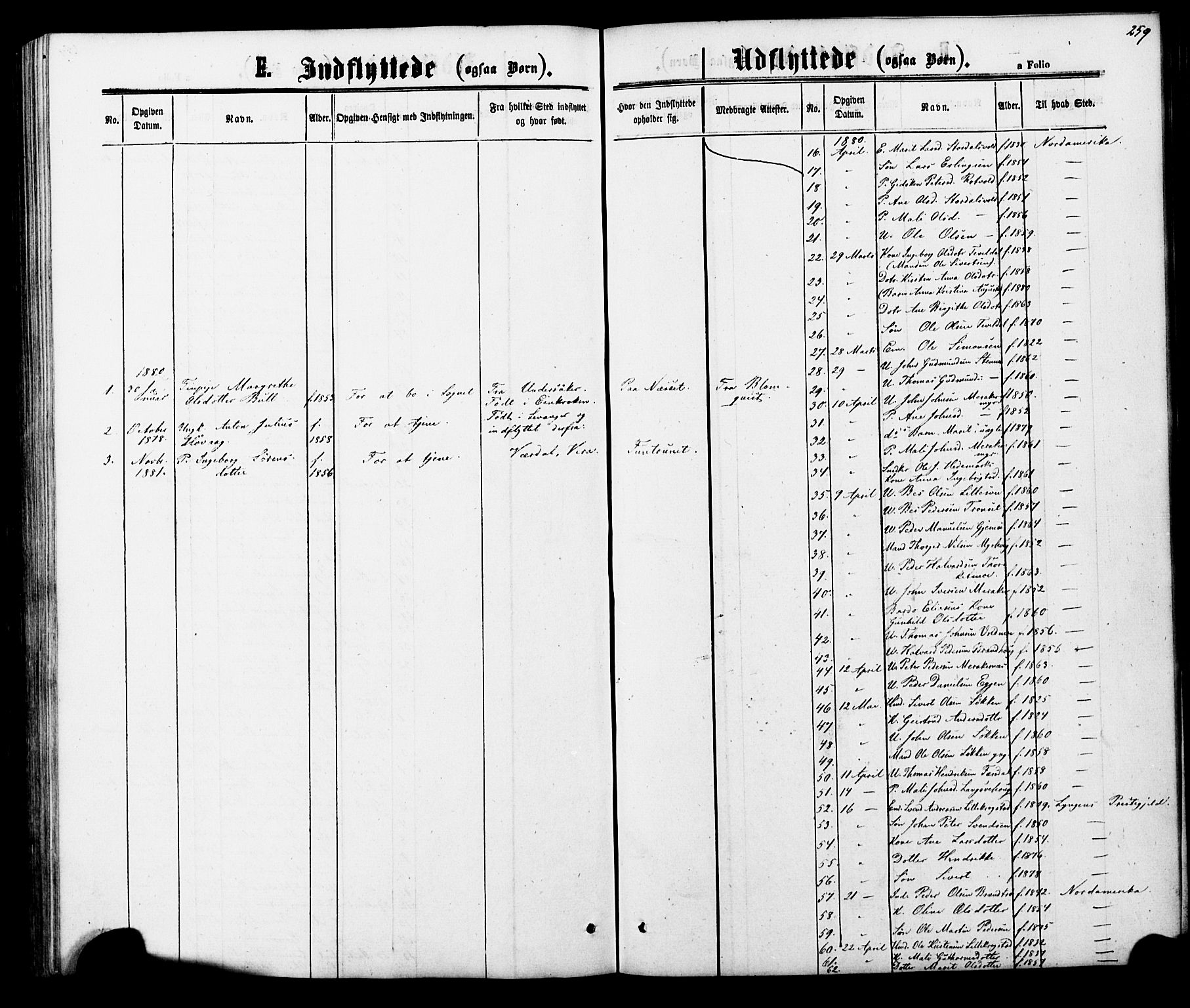 Ministerialprotokoller, klokkerbøker og fødselsregistre - Nord-Trøndelag, AV/SAT-A-1458/706/L0049: Klokkerbok nr. 706C01, 1864-1895, s. 259