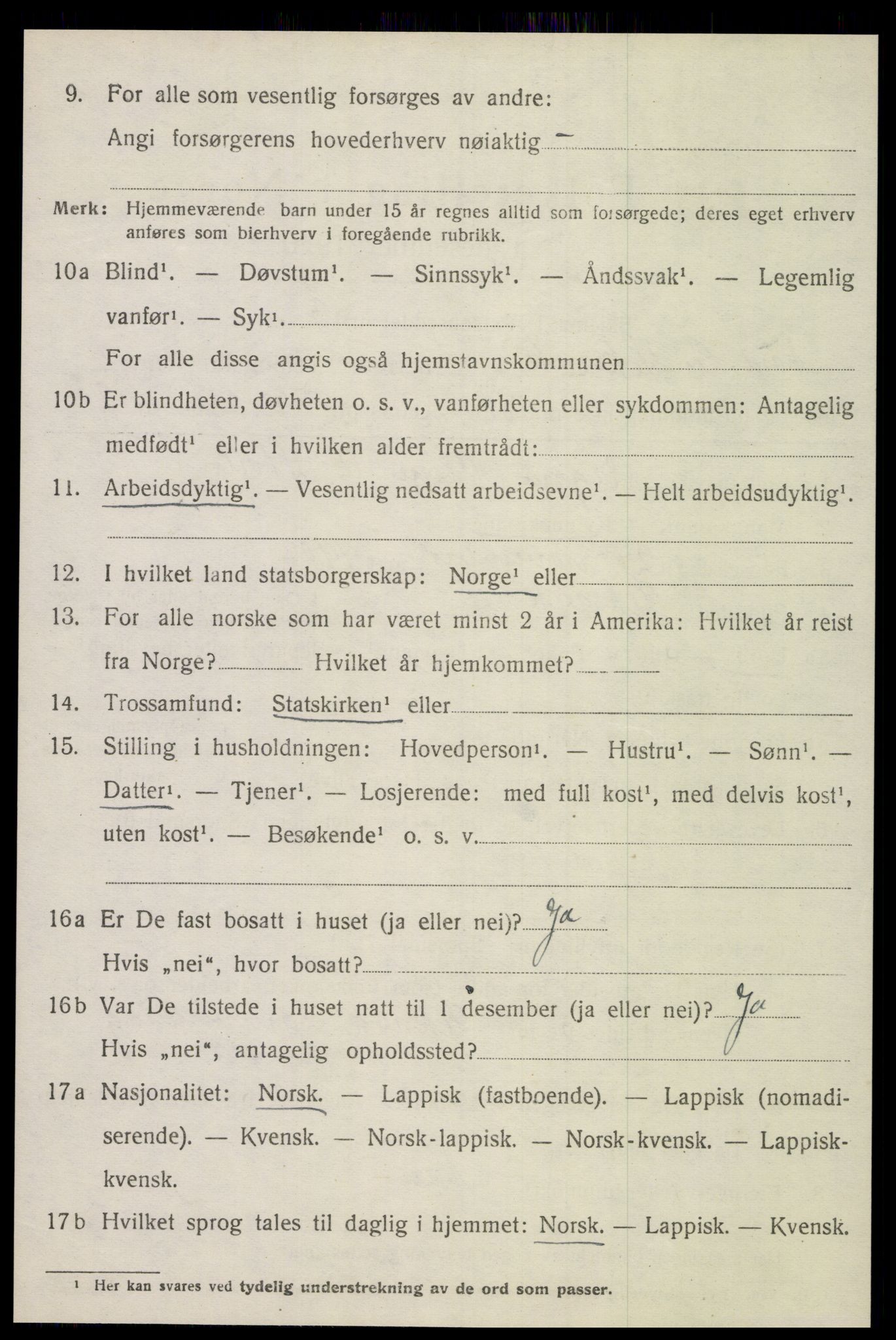 SAT, Folketelling 1920 for 1718 Leksvik herred, 1920, s. 4545