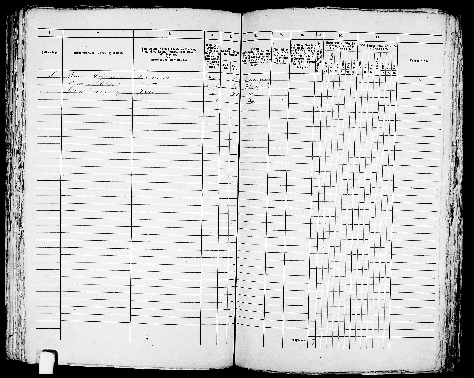 RA, Folketelling 1865 for 1004B Flekkefjord prestegjeld, Flekkefjord kjøpstad, 1865, s. 293