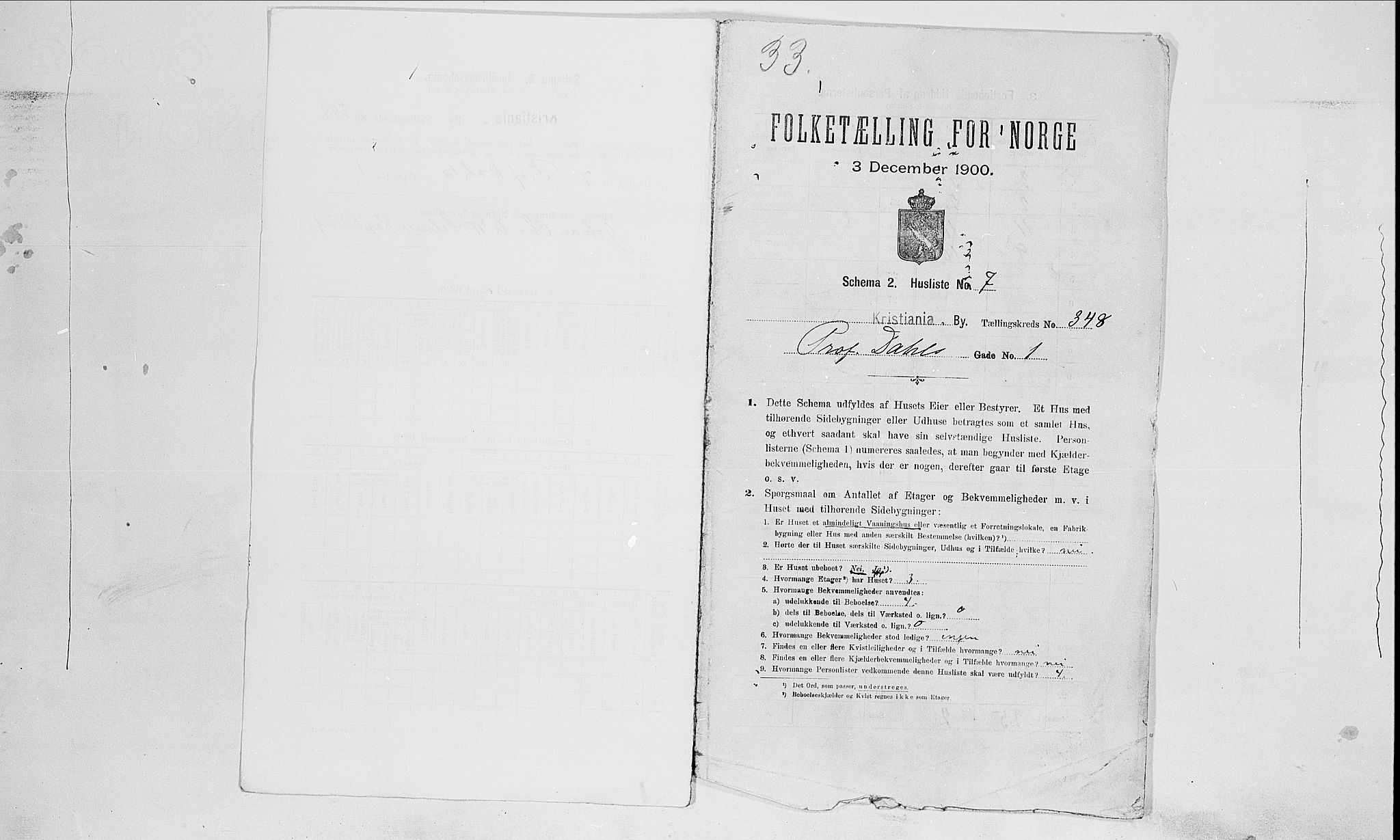 SAO, Folketelling 1900 for 0301 Kristiania kjøpstad, 1900, s. 73148