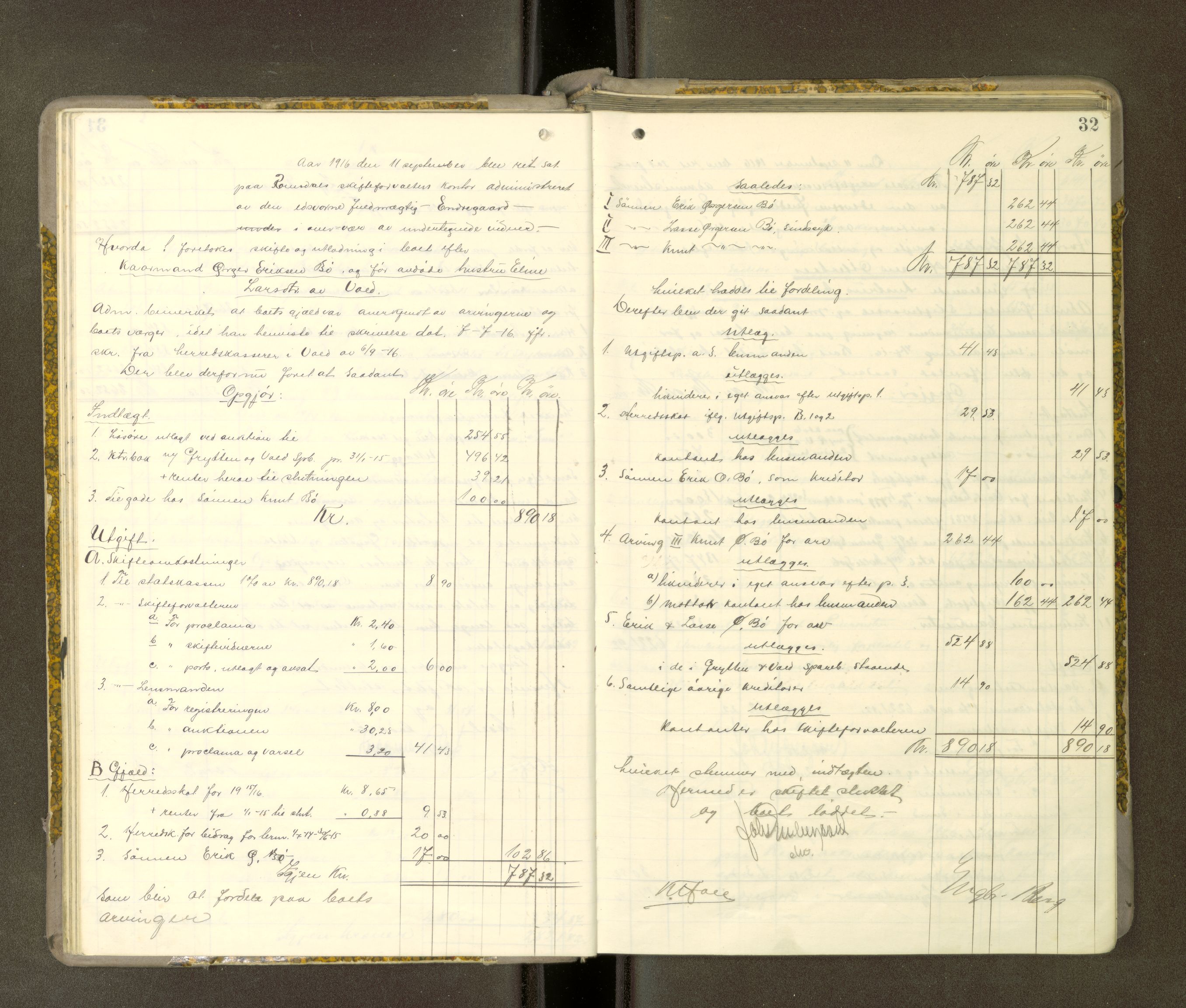 Romsdal sorenskriveri, AV/SAT-A-4149/1/3/3A/L0021: Skifteutlodnings Protokoll 7, 1916-1920, s. 31b-32a